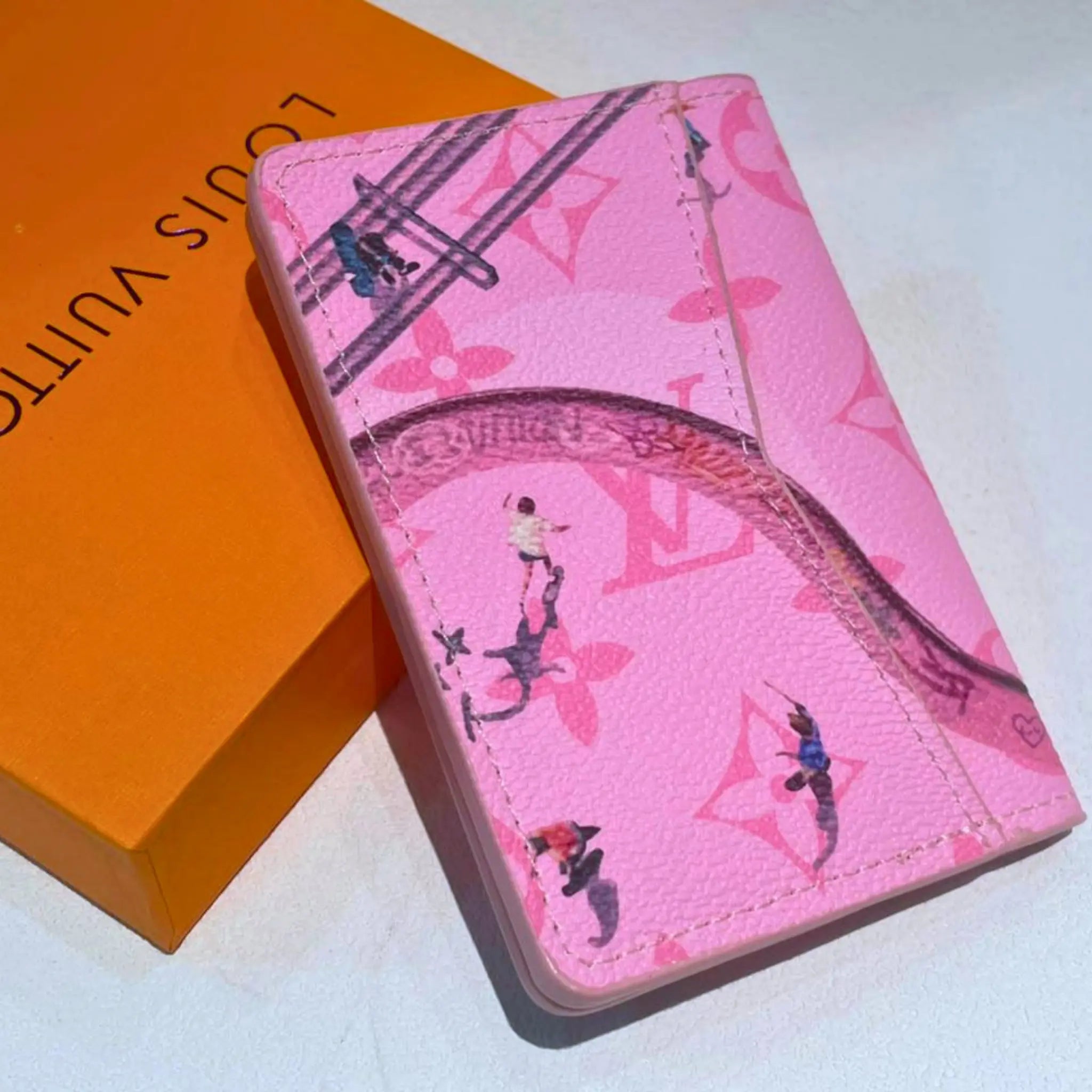 Louis Vuitton Pink Leather Monogram Sunset Pocket Organizer