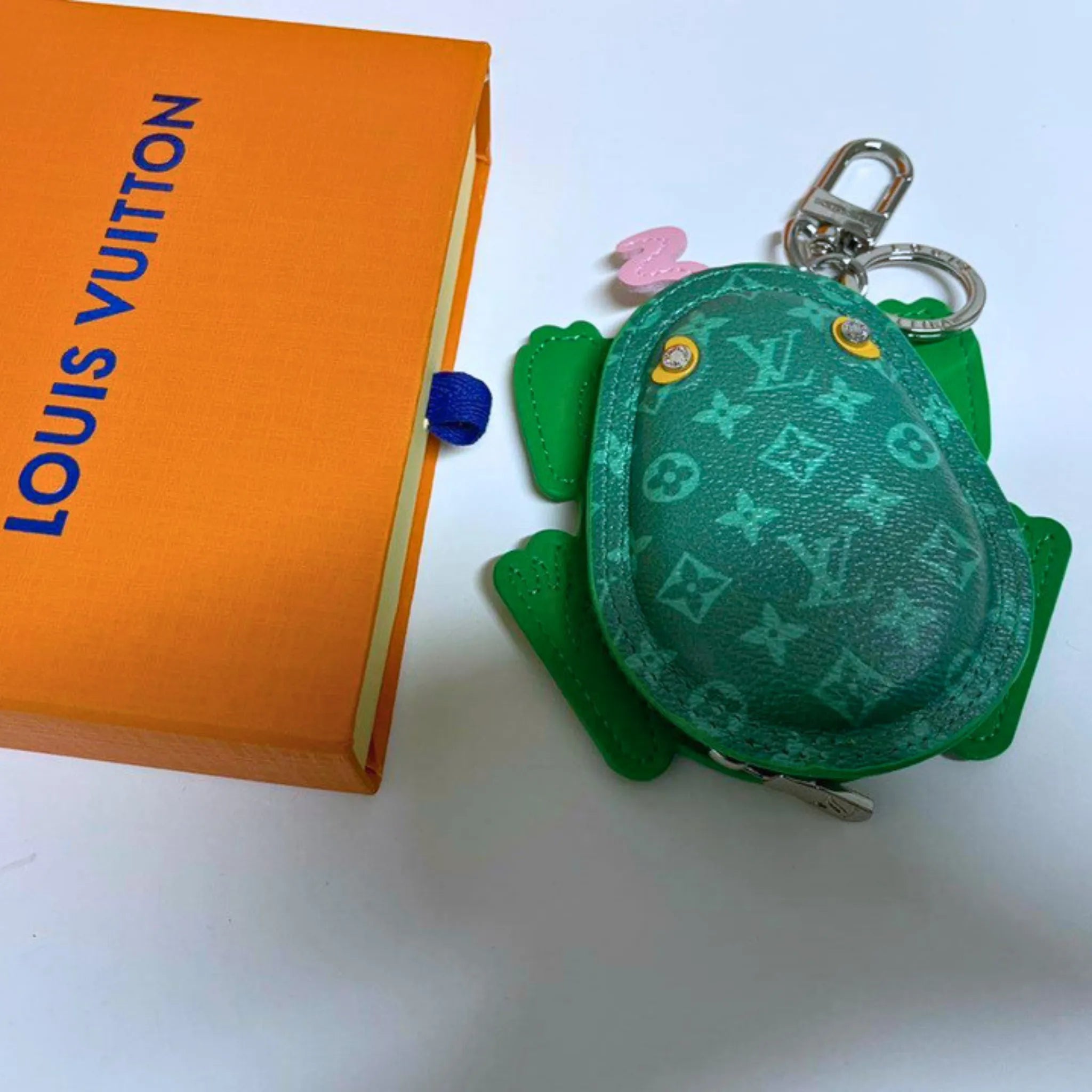Louis Vuitton Green Monogram Frog Bag Charm Keychain