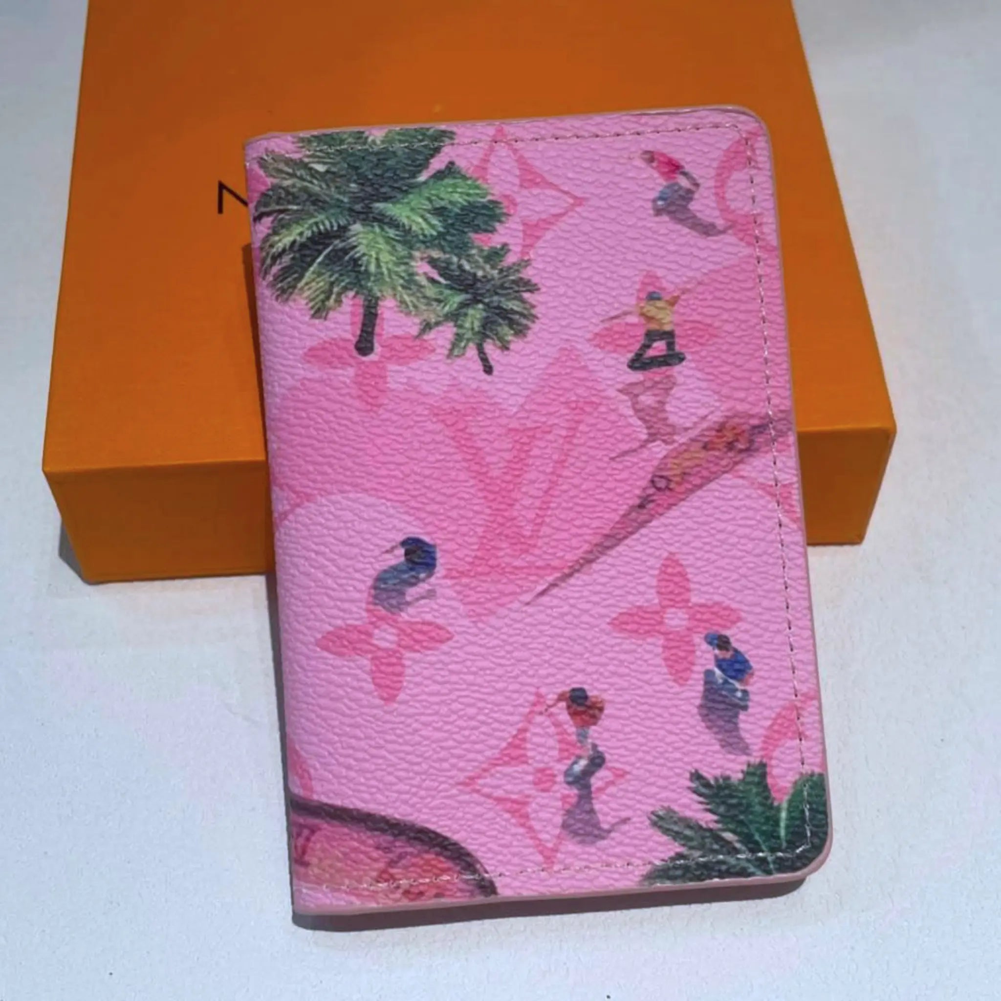 Louis Vuitton Pink Leather Monogram Sunset Pocket Organizer
