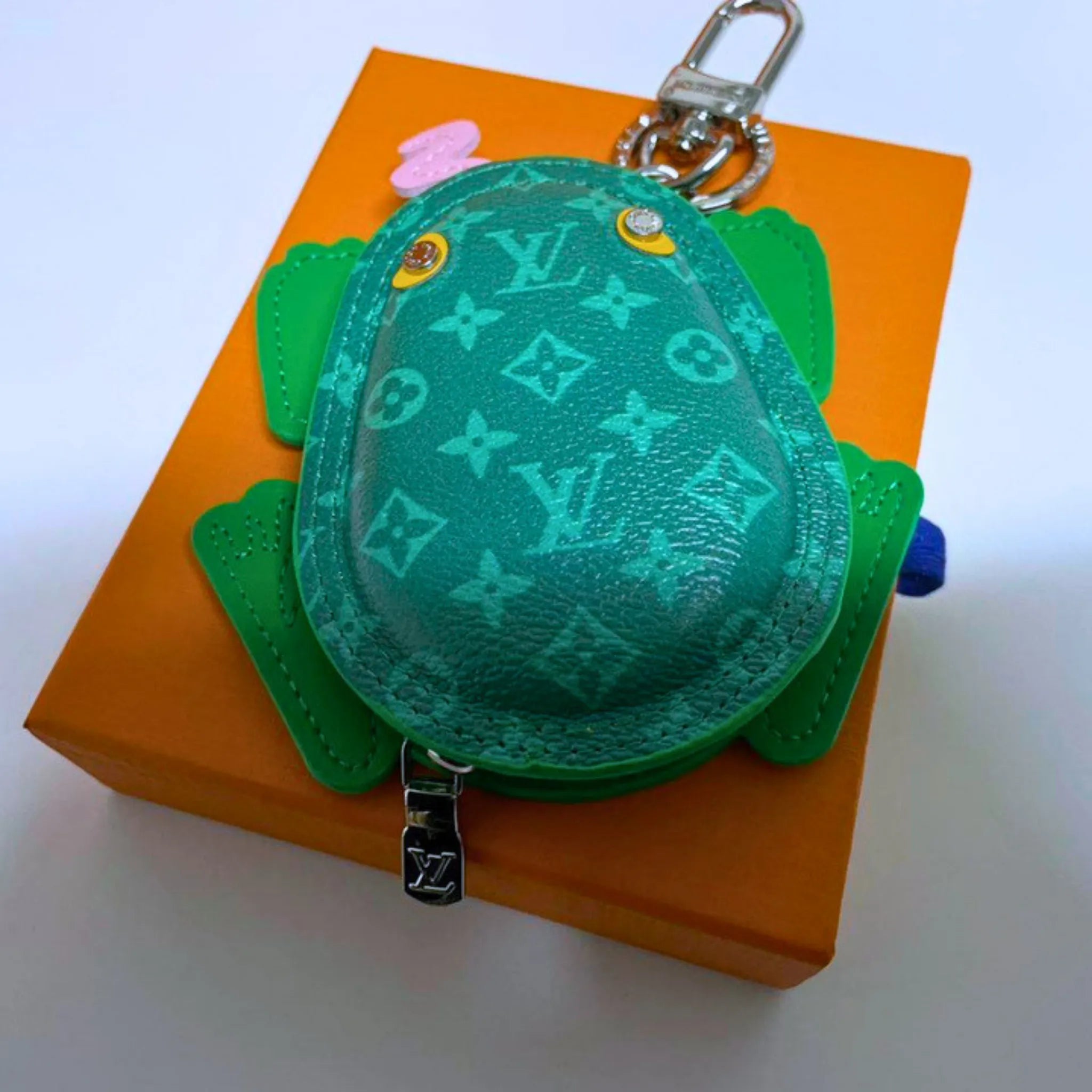 Louis Vuitton Green Monogram Frog Bag Charm Keychain