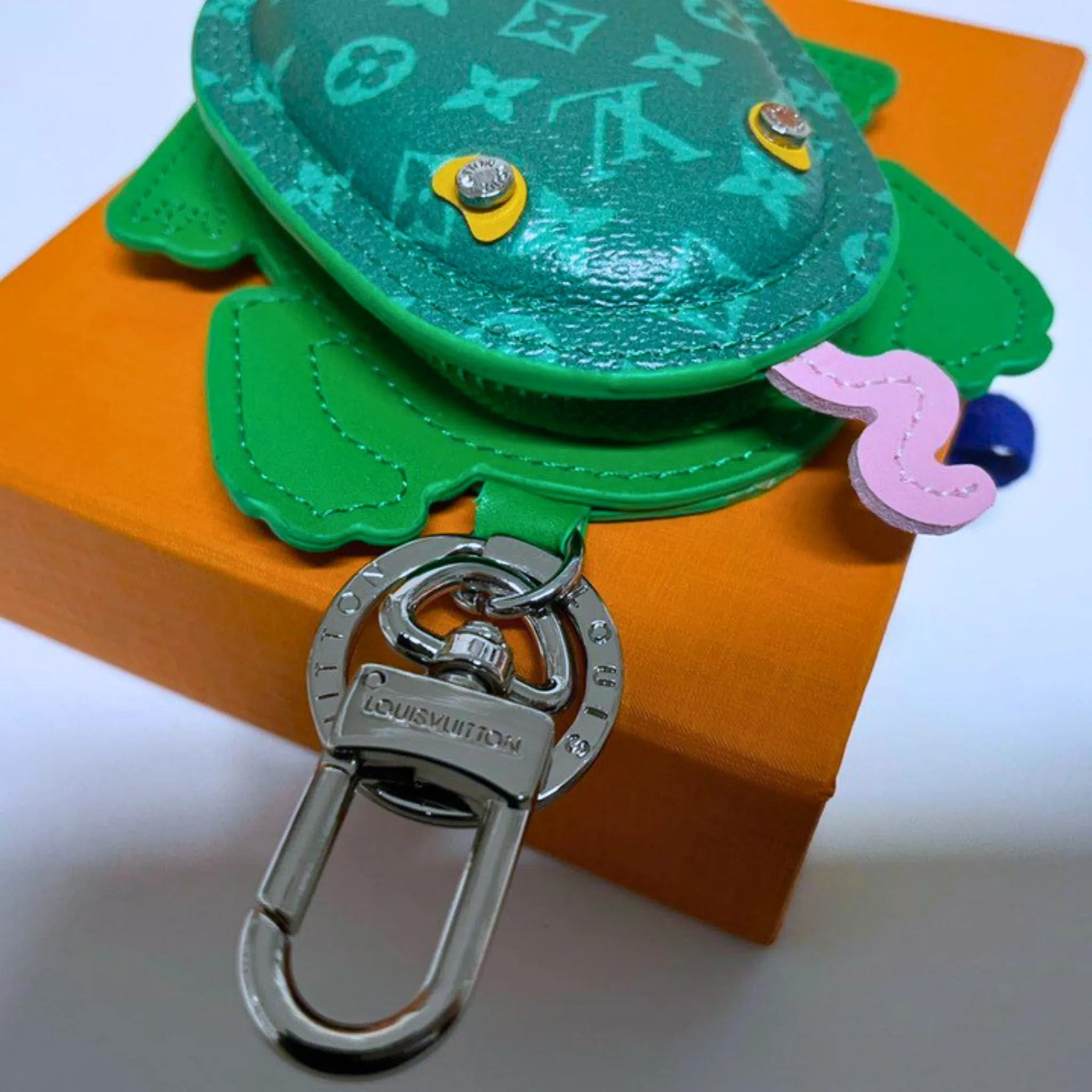 Louis Vuitton Green Monogram Frog Bag Charm Keychain