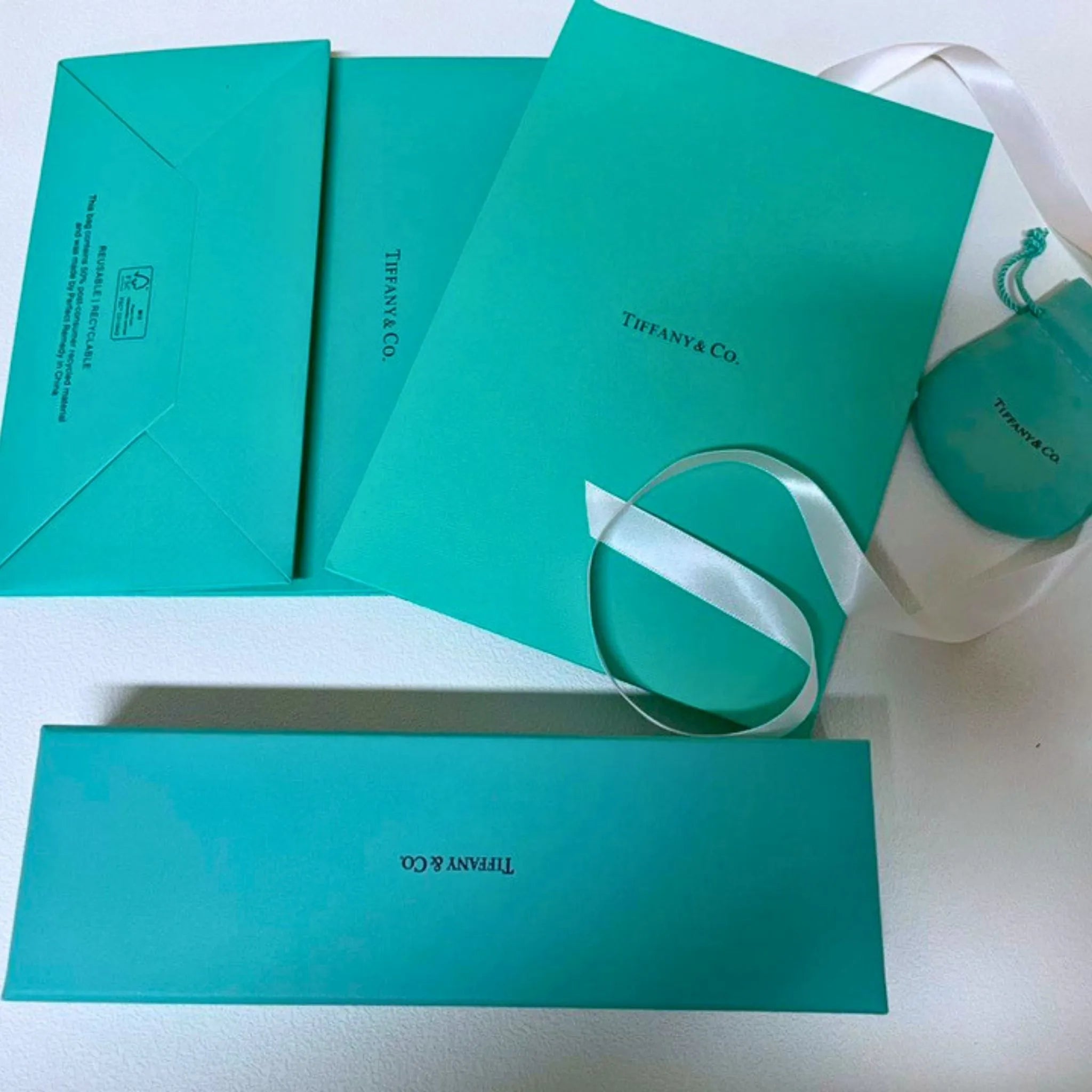 Tiffany & Co. Blue Leather Bracelet Presentation Gift Box & Jewellery Case