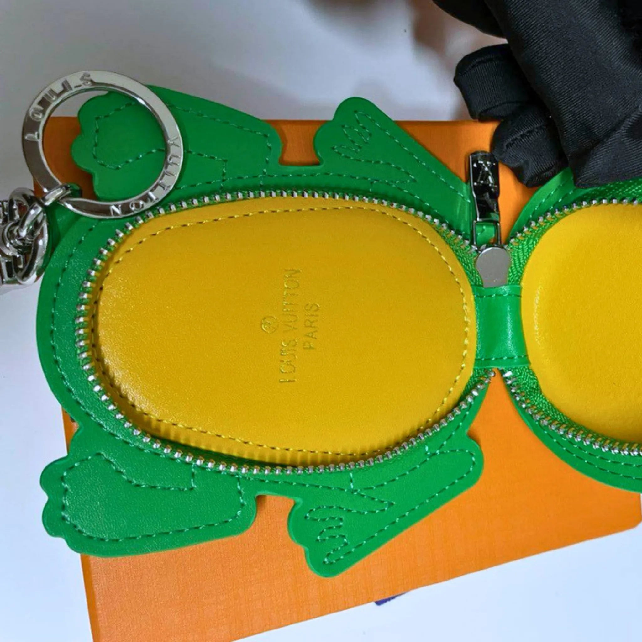 Louis Vuitton Green Monogram Frog Bag Charm Keychain