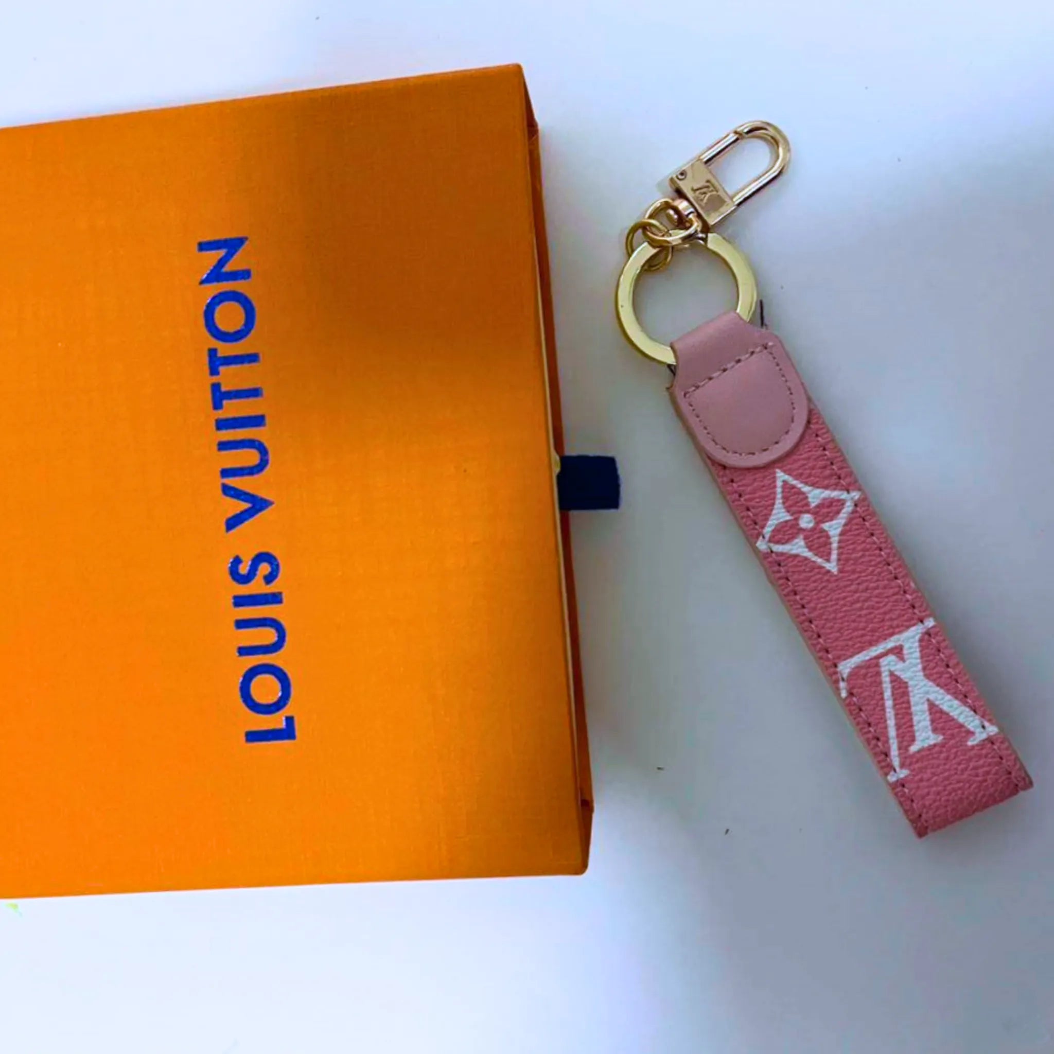 Louis Vuitton Dragonne Key Holder Bag Charm Pink Monogram Keychain