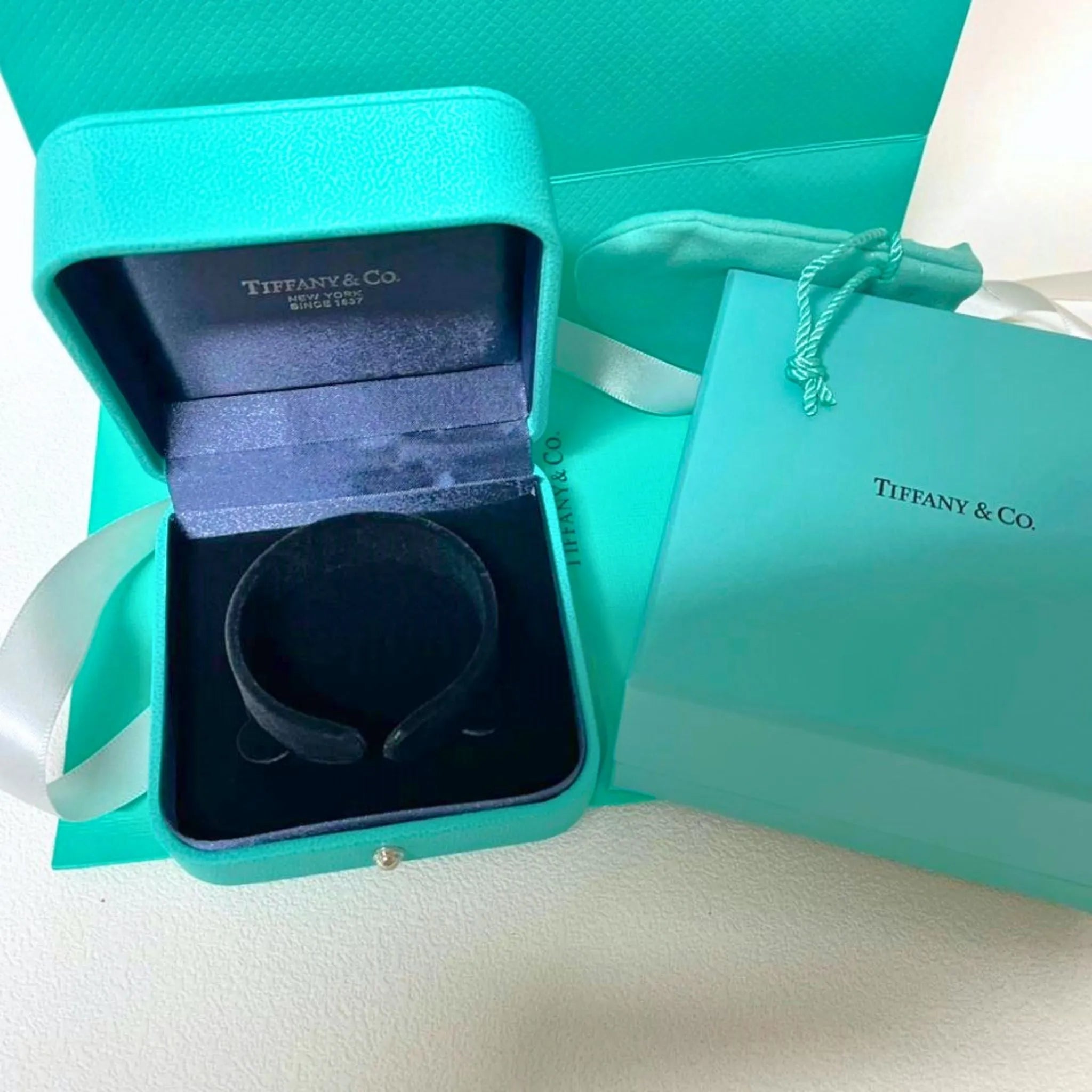 Tiffany & Co. Blue Leather Watch & Bracelet Presentation Gift Storage Box