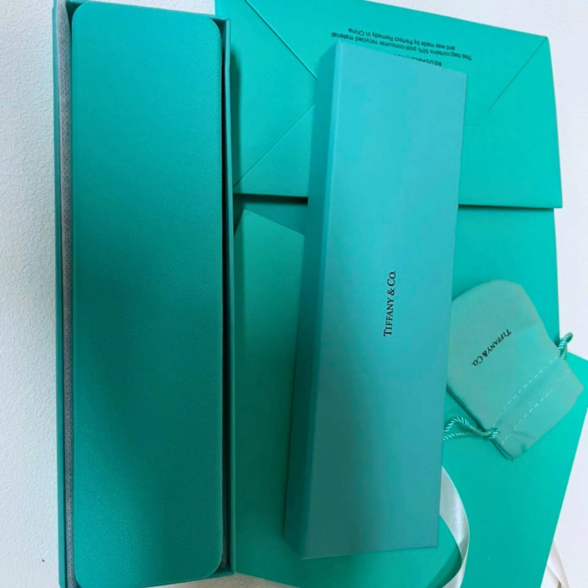 Tiffany & Co. Blue Leather Bracelet Presentation Gift Box & Jewellery Case