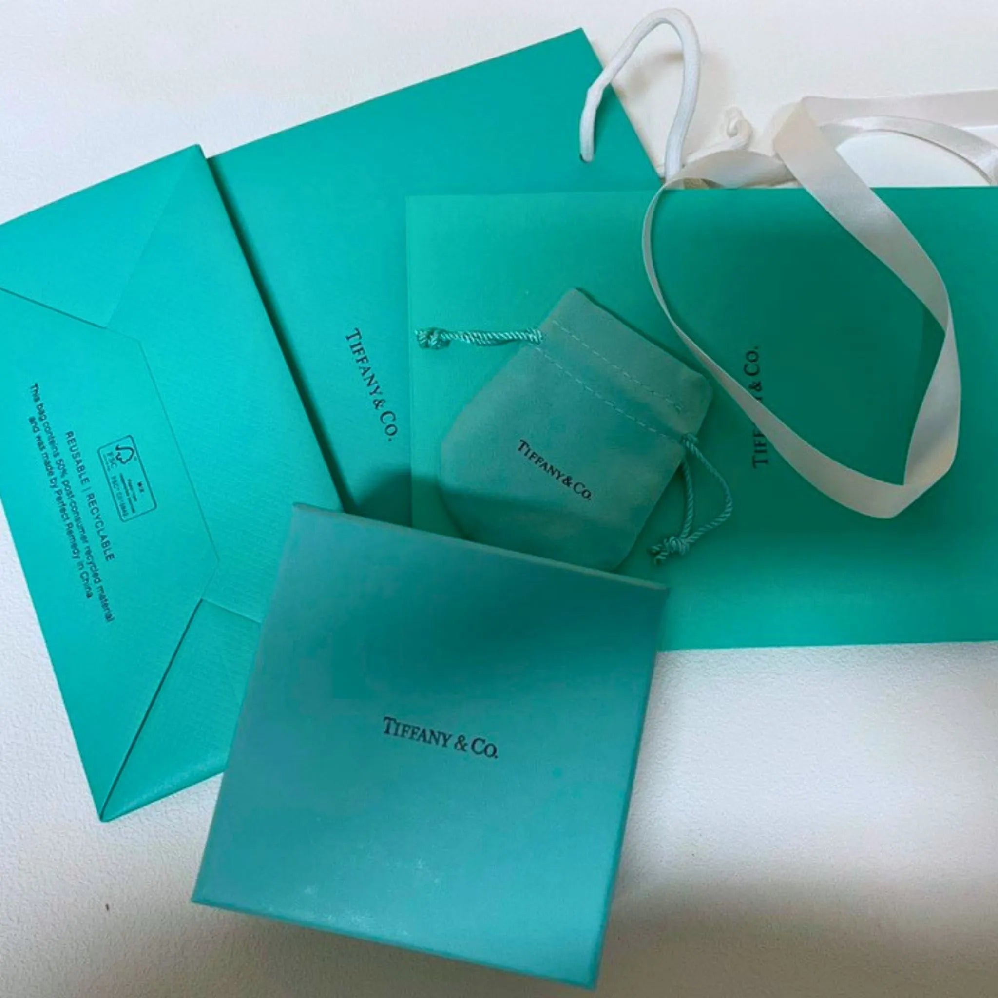 Tiffany & Co. Blue Leather Watch & Bracelet Presentation Gift Storage Box