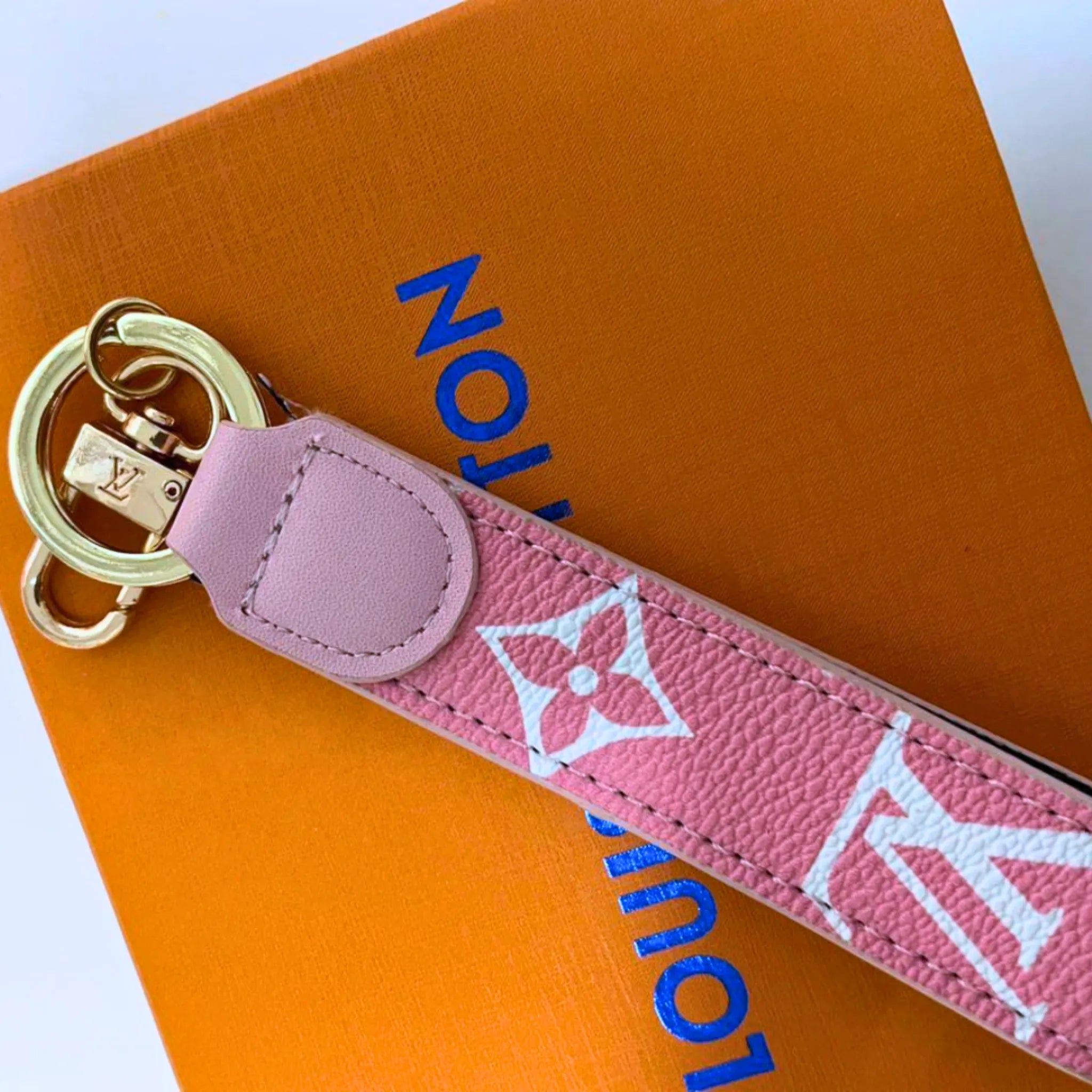 Louis Vuitton Dragonne Key Holder Bag Charm Pink Monogram Keychain