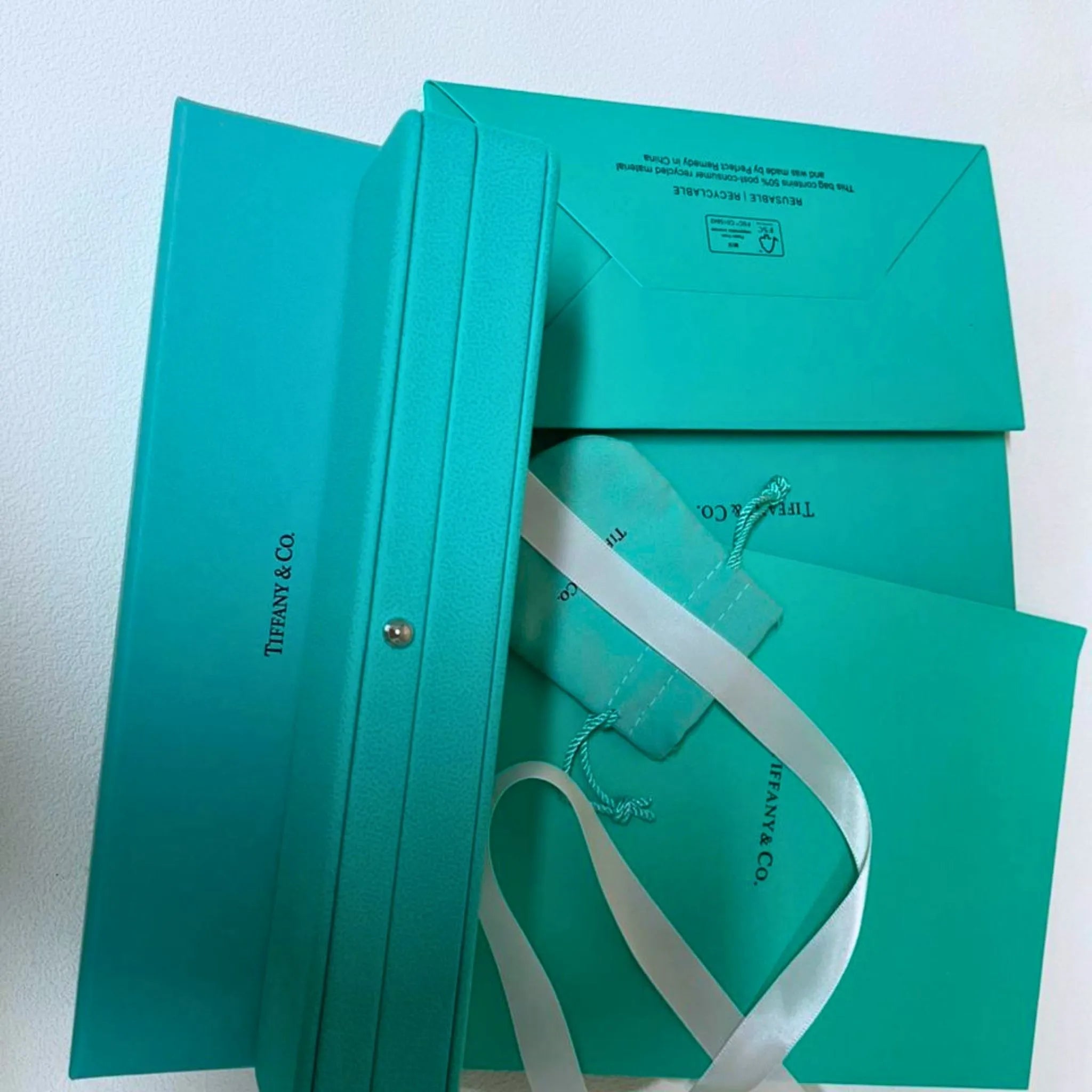 Tiffany & Co. Blue Leather Bracelet Presentation Gift Box & Jewellery Case