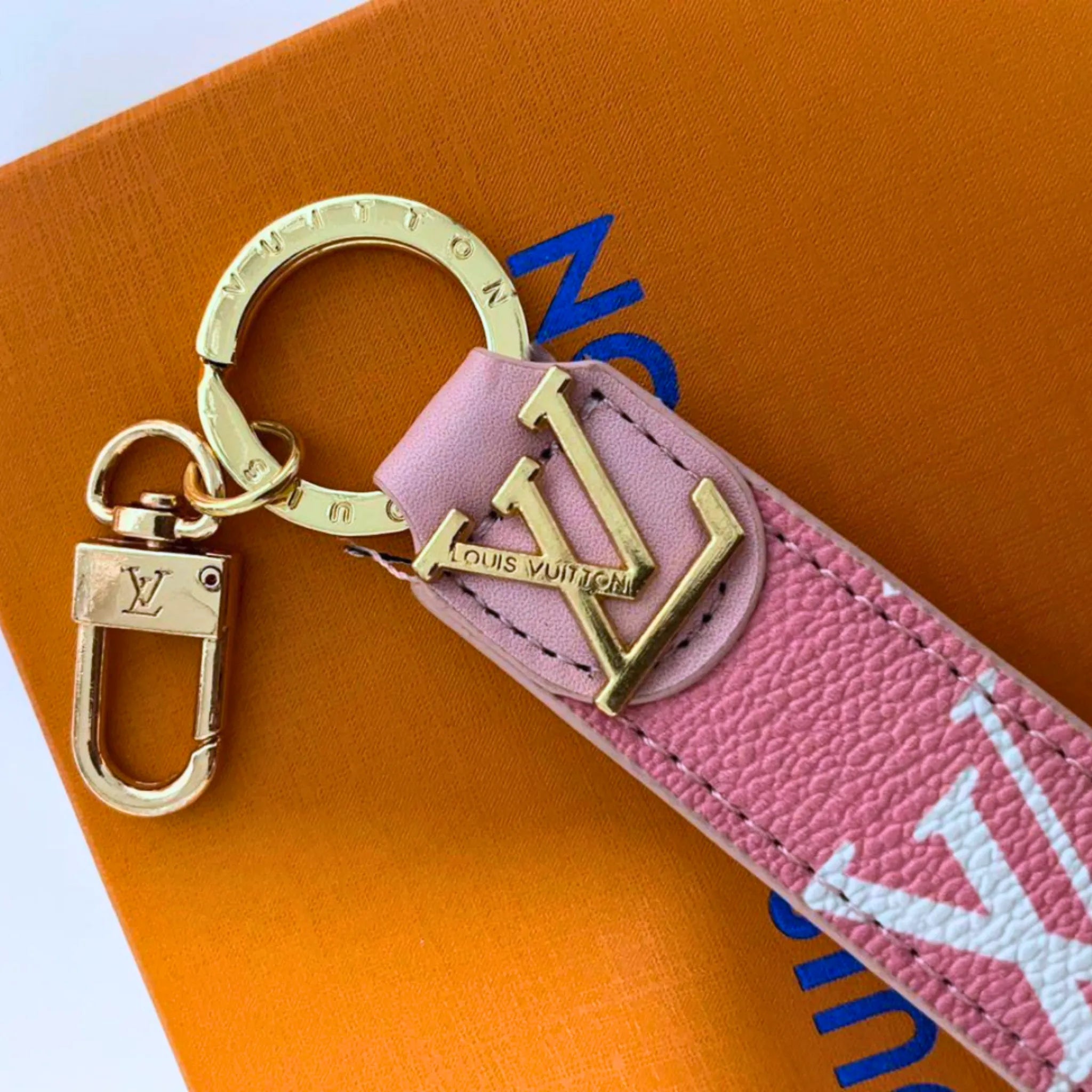 Louis Vuitton Dragonne Key Holder Bag Charm Pink Monogram Keychain