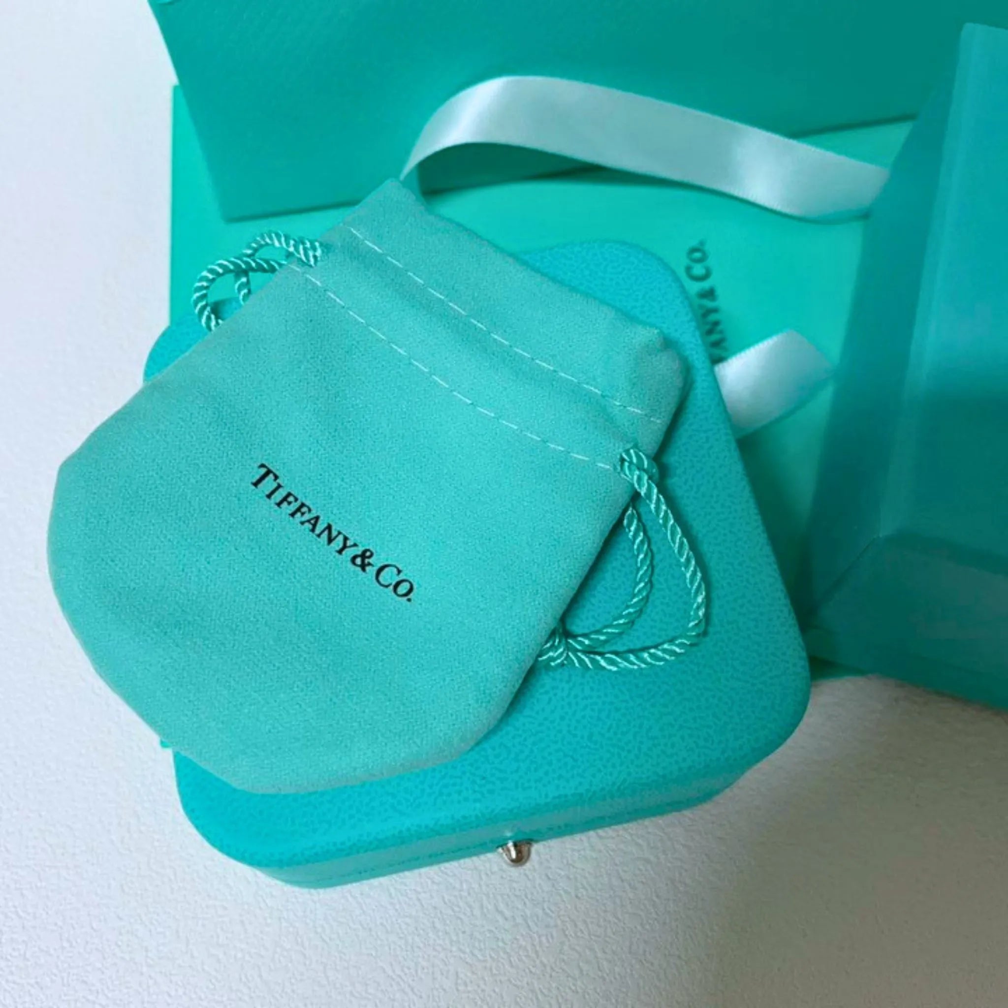 Tiffany & Co. Blue Leather Watch & Bracelet Presentation Gift Storage Box
