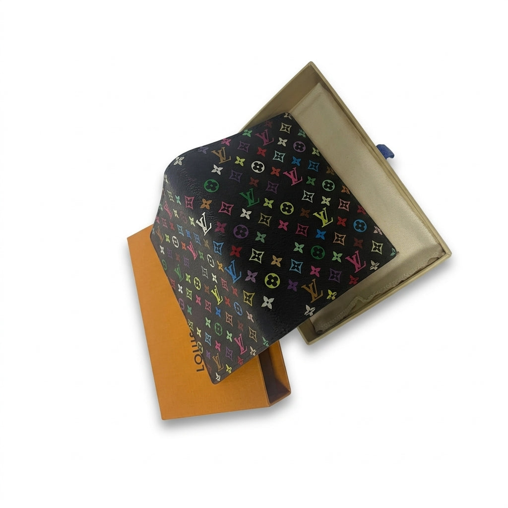 Louis Vuitton x Takashi Murakami Multicolor Passport Cover with Box