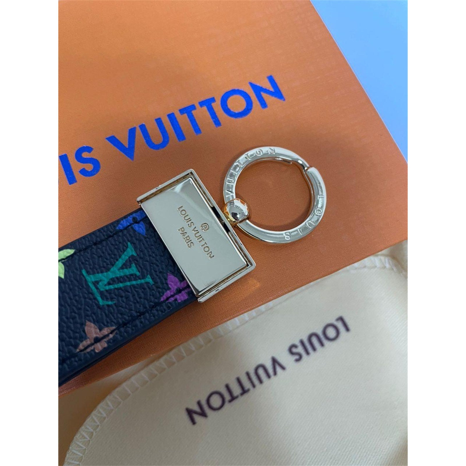 Louis Vuitton Dragonne Key Holder Key Chain LV Monogram With Box & Dust Bag - photo 6