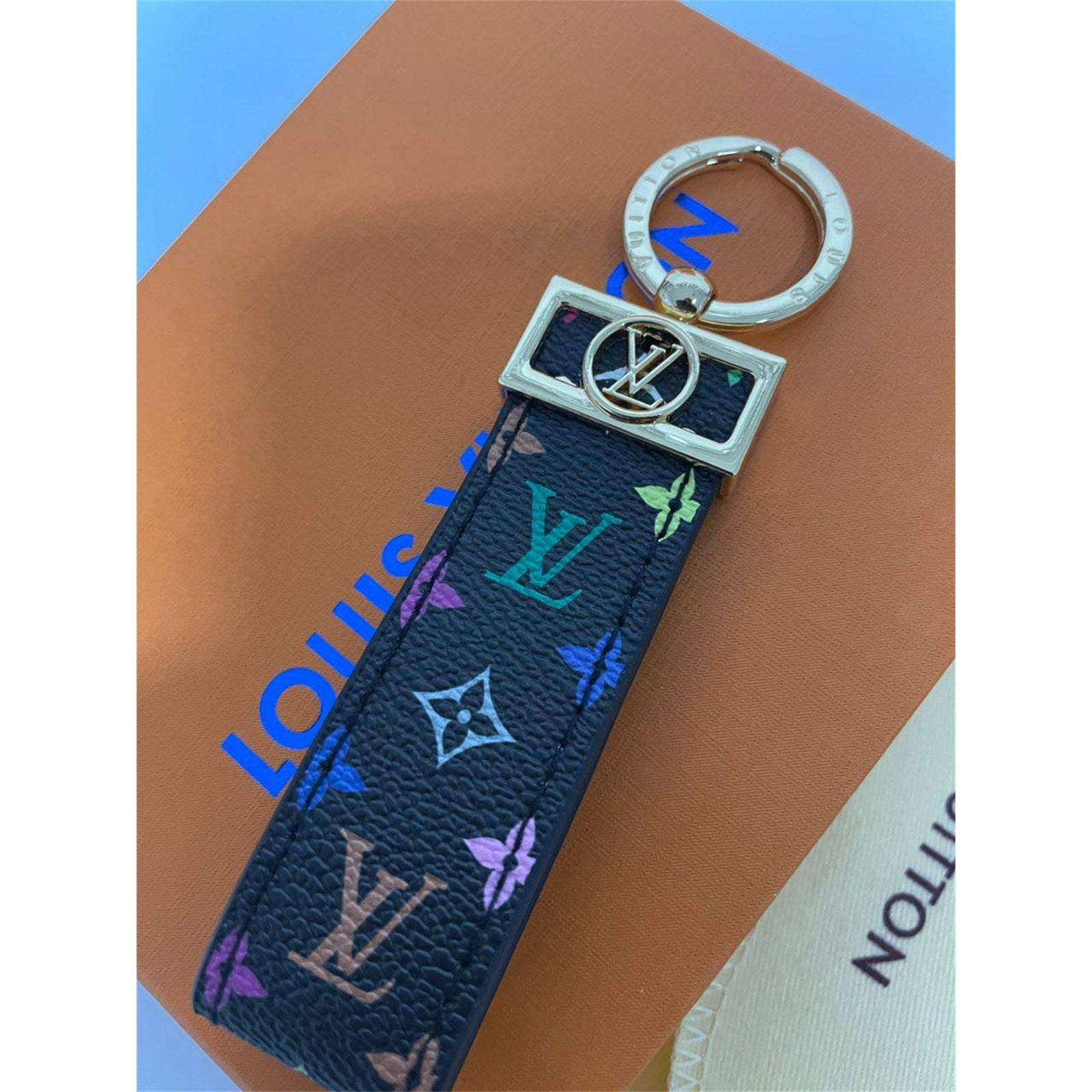 Louis Vuitton Dragonne Key Holder Key Chain LV Monogram With Box & Dust Bag - photo 8