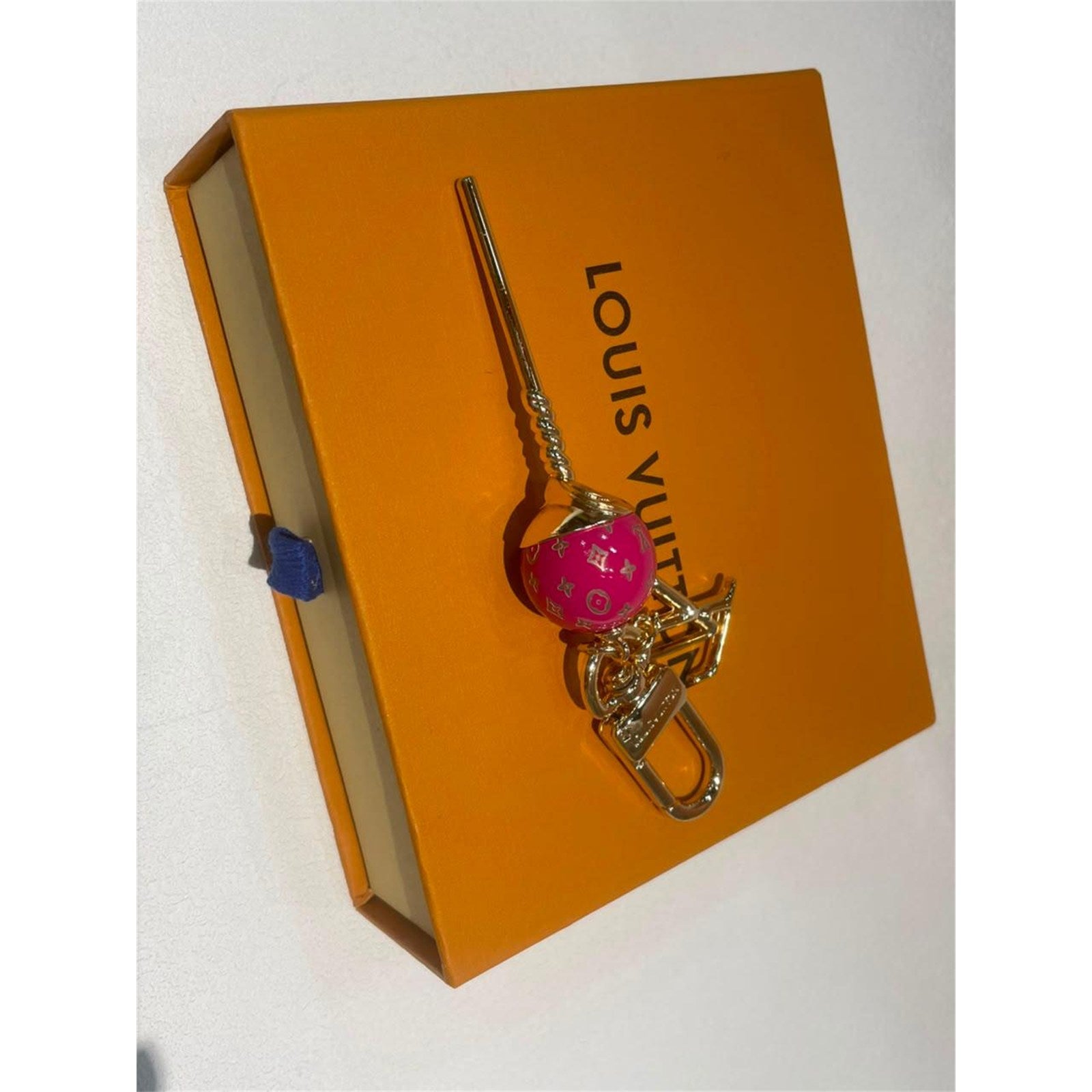 Louis Vuitton Monogram Lollipop Bag Charm Keychain Fuchsia Pink - photo 2