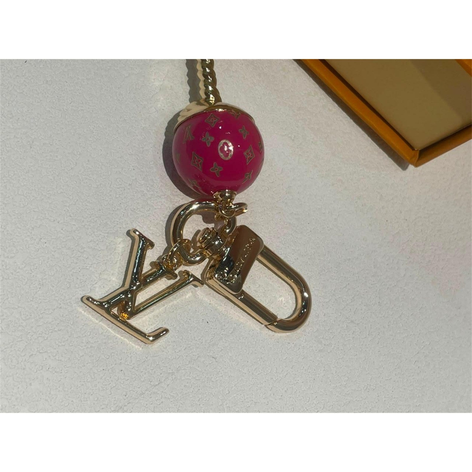 Louis Vuitton Monogram Lollipop Bag Charm Keychain Fuchsia Pink - photo 3