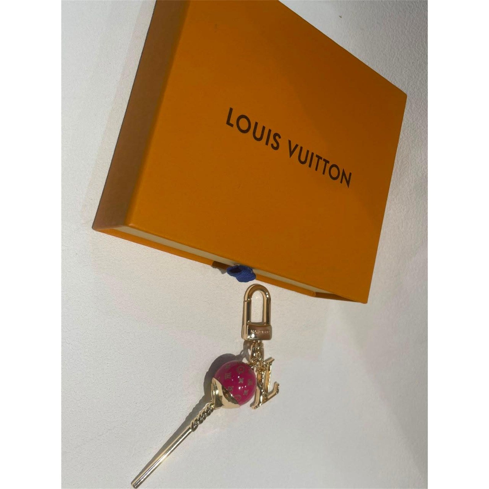 Louis Vuitton Monogram Lollipop Bag Charm Keychain Fuchsia Pink - photo 5
