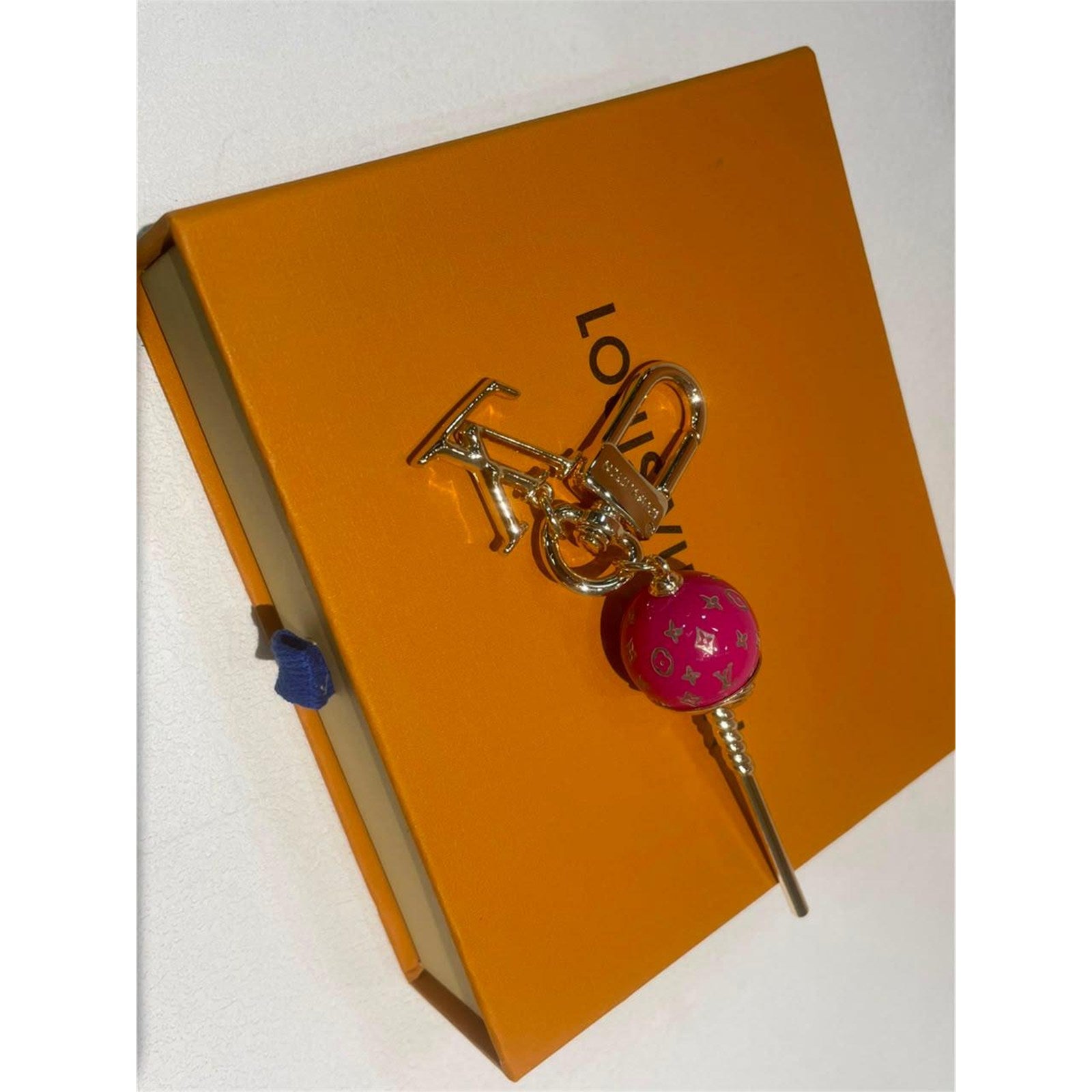 Louis Vuitton Monogram Lollipop Bag Charm Keychain Fuchsia Pink - photo 6