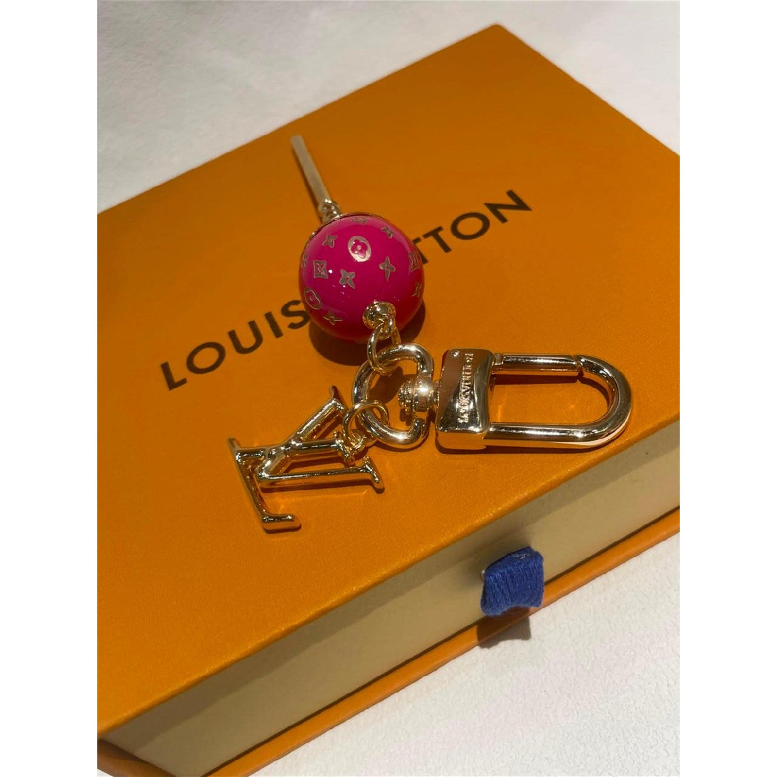 Louis Vuitton Monogram Lollipop Bag Charm Keychain Fuchsia Pink - photo 7