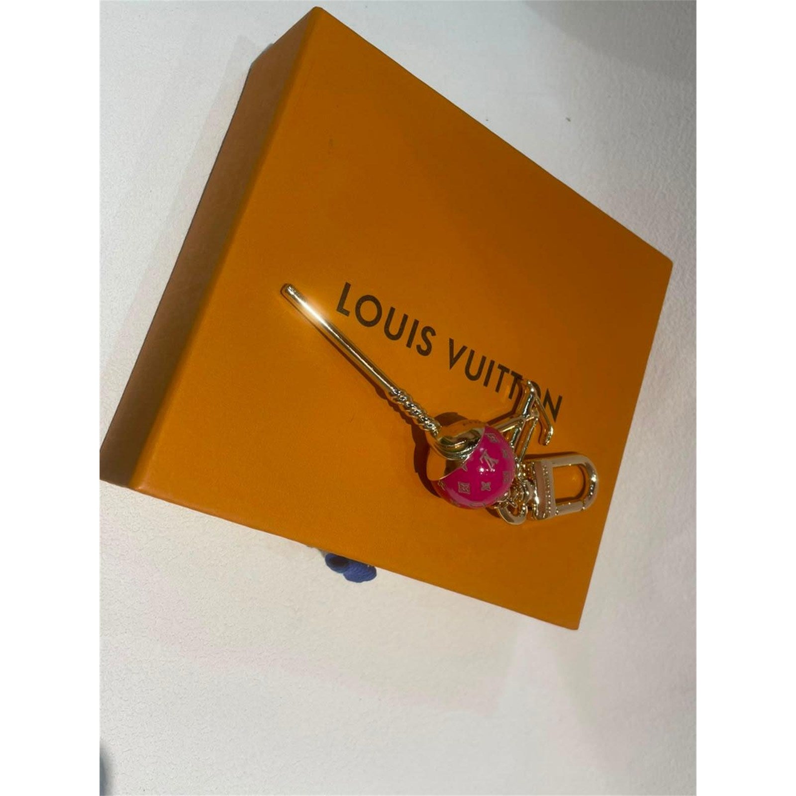Louis Vuitton Monogram Lollipop Bag Charm Keychain Fuchsia Pink - photo 8