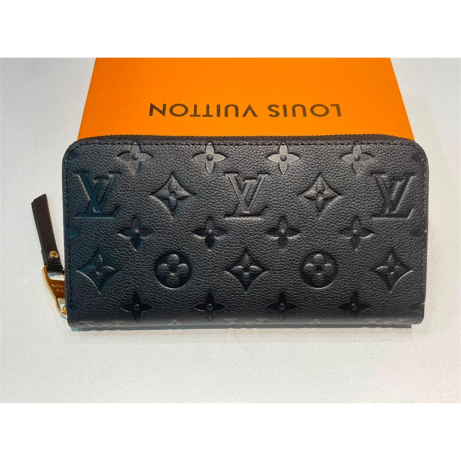Louis Vuitton Black Monogram Logo Zipper Around Long Wallet New with Box - photo 1