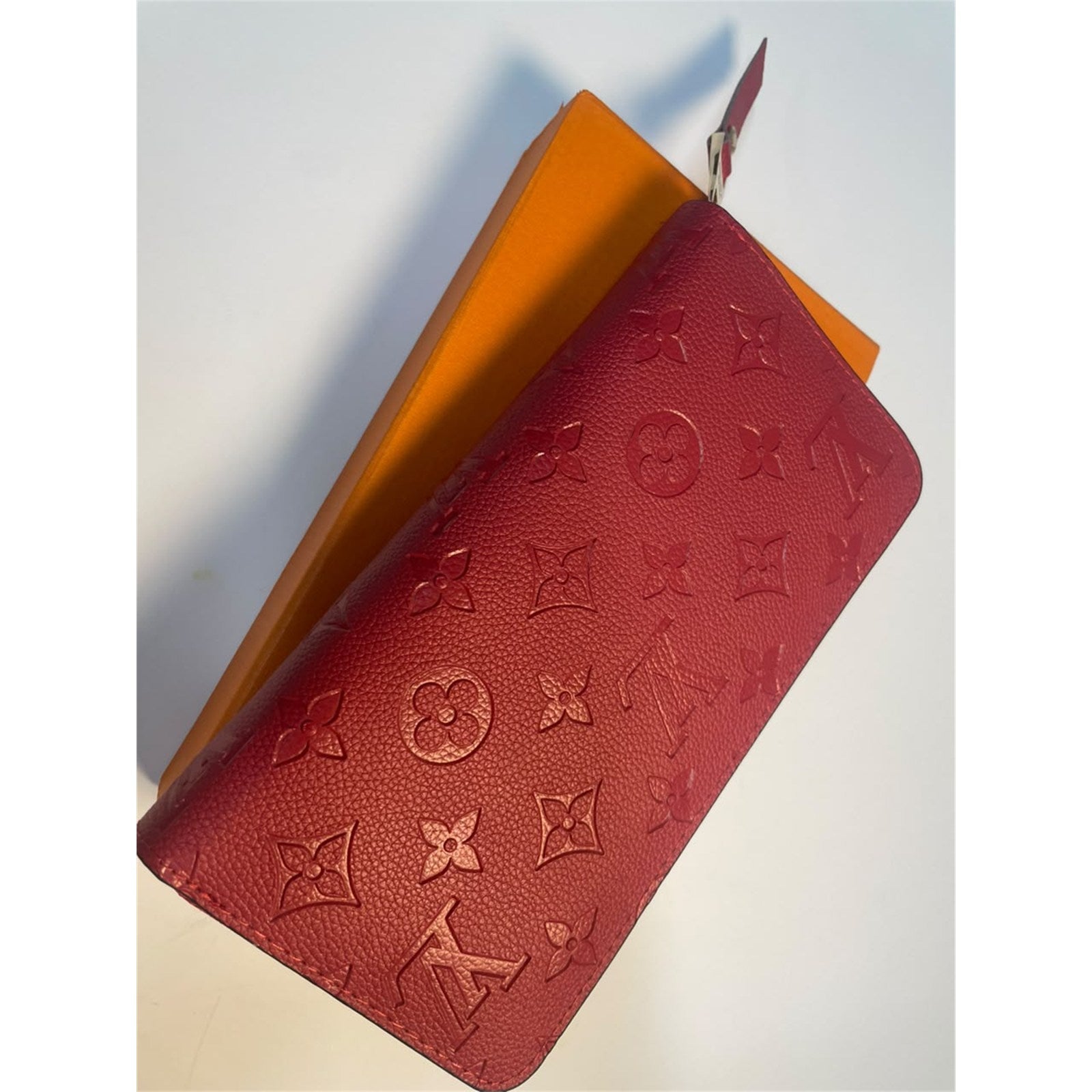 Louis Vuitton Zippy Wallet Empreinte Leather Red Monogram Zip Around Wallet - photo 1