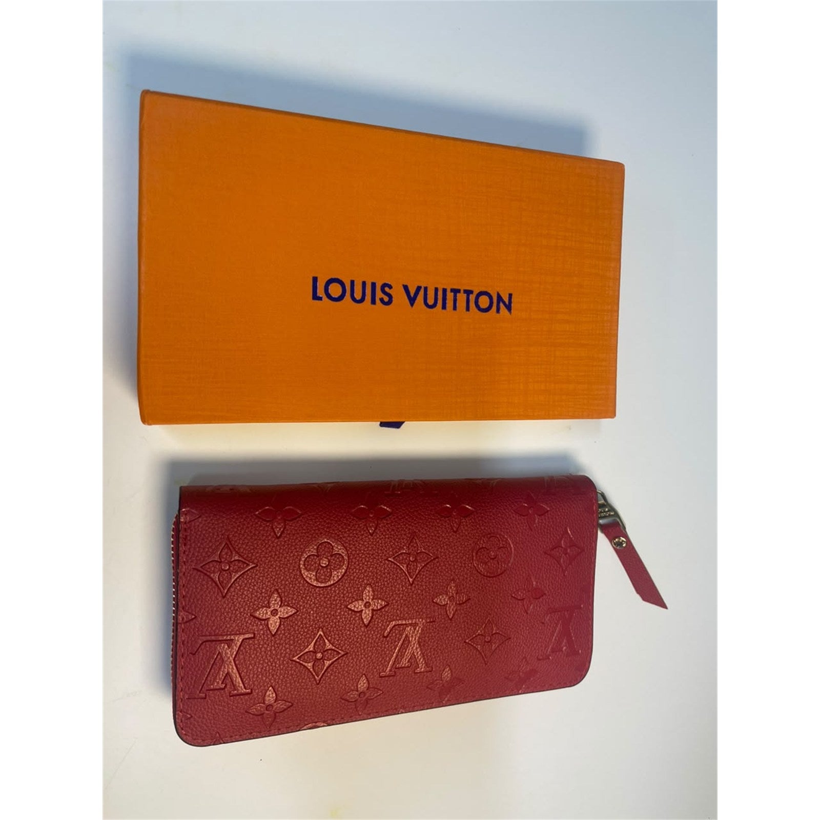 Louis Vuitton Zippy Wallet Empreinte Leather Red Monogram Zip Around Wallet - photo 2