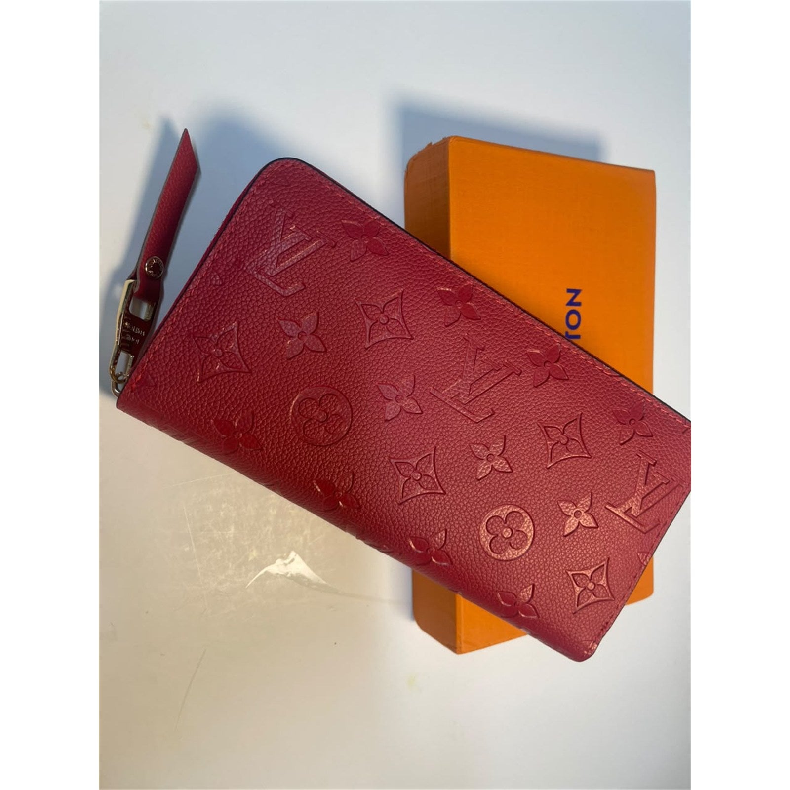 Louis Vuitton Zippy Wallet Empreinte Leather Red Monogram Zip Around Wallet - photo 3