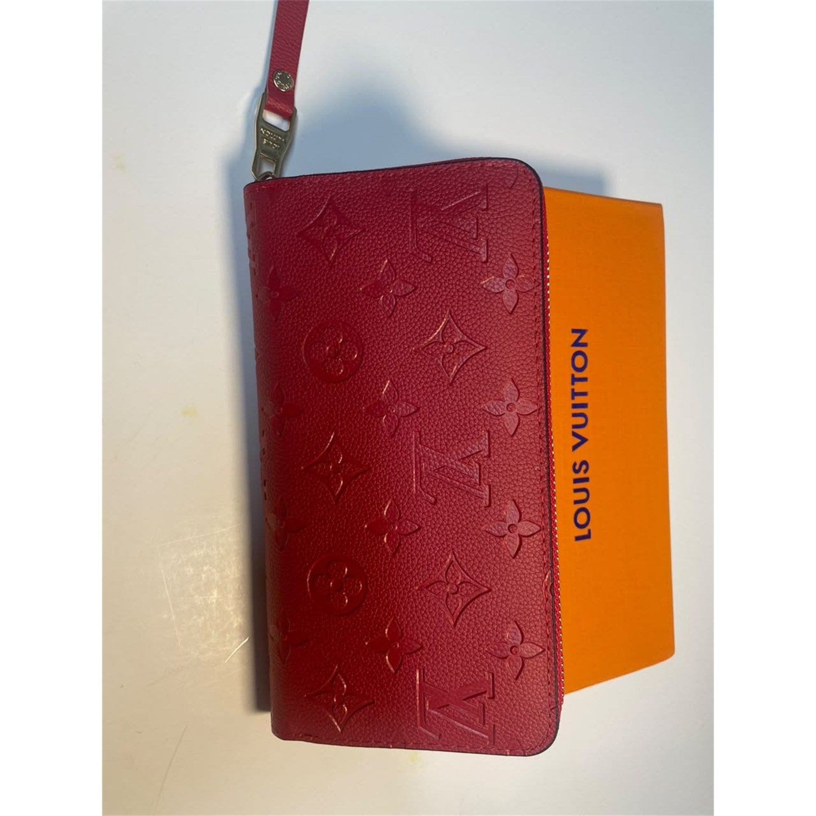 Louis Vuitton Zippy Wallet Empreinte Leather Red Monogram Zip Around Wallet - photo 4