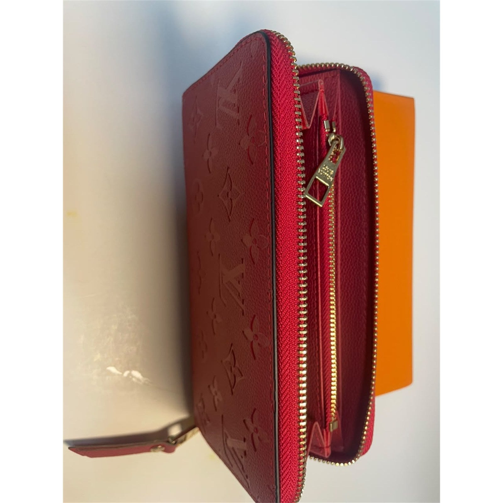 Louis Vuitton Zippy Wallet Empreinte Leather Red Monogram Zip Around Wallet - photo 5