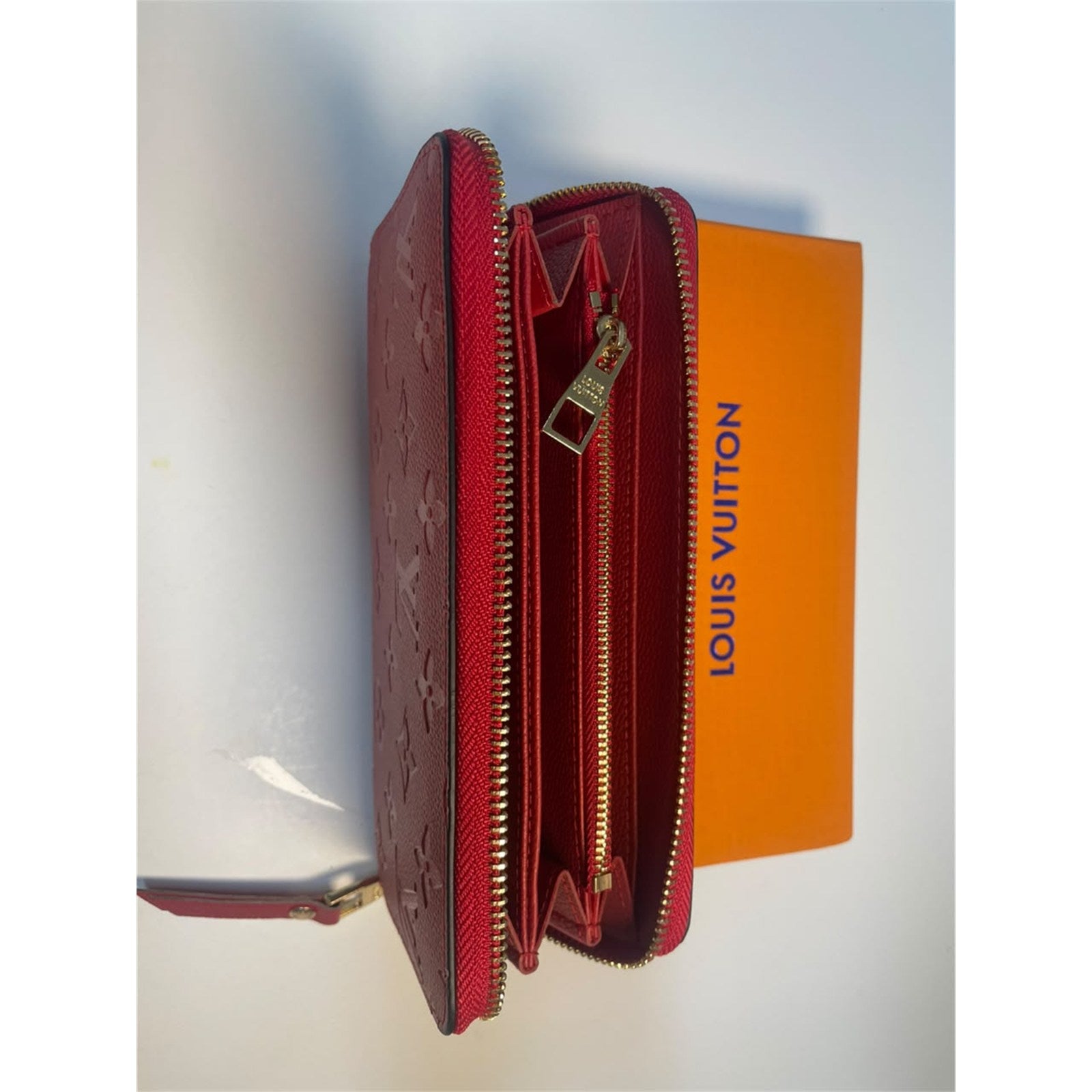 Louis Vuitton Zippy Wallet Empreinte Leather Red Monogram Zip Around Wallet - photo 6