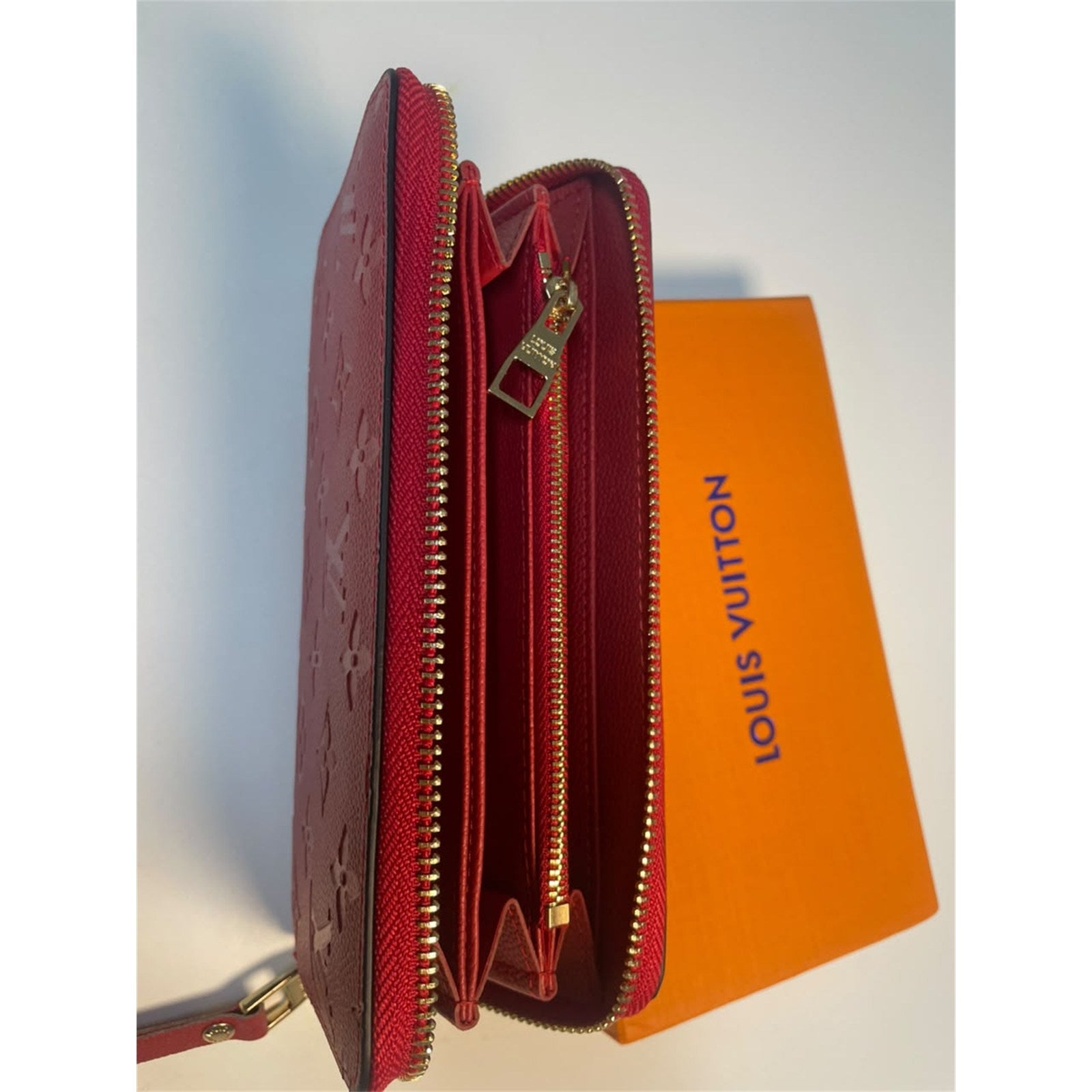 Louis Vuitton Zippy Wallet Empreinte Leather Red Monogram Zip Around Wallet - photo 7