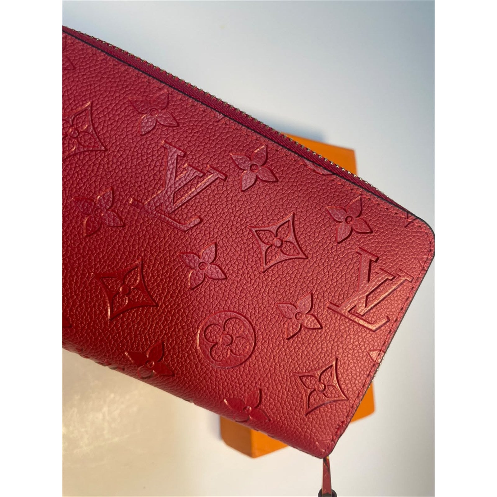 Louis Vuitton Zippy Wallet Empreinte Leather Red Monogram Zip Around Wallet - photo 8