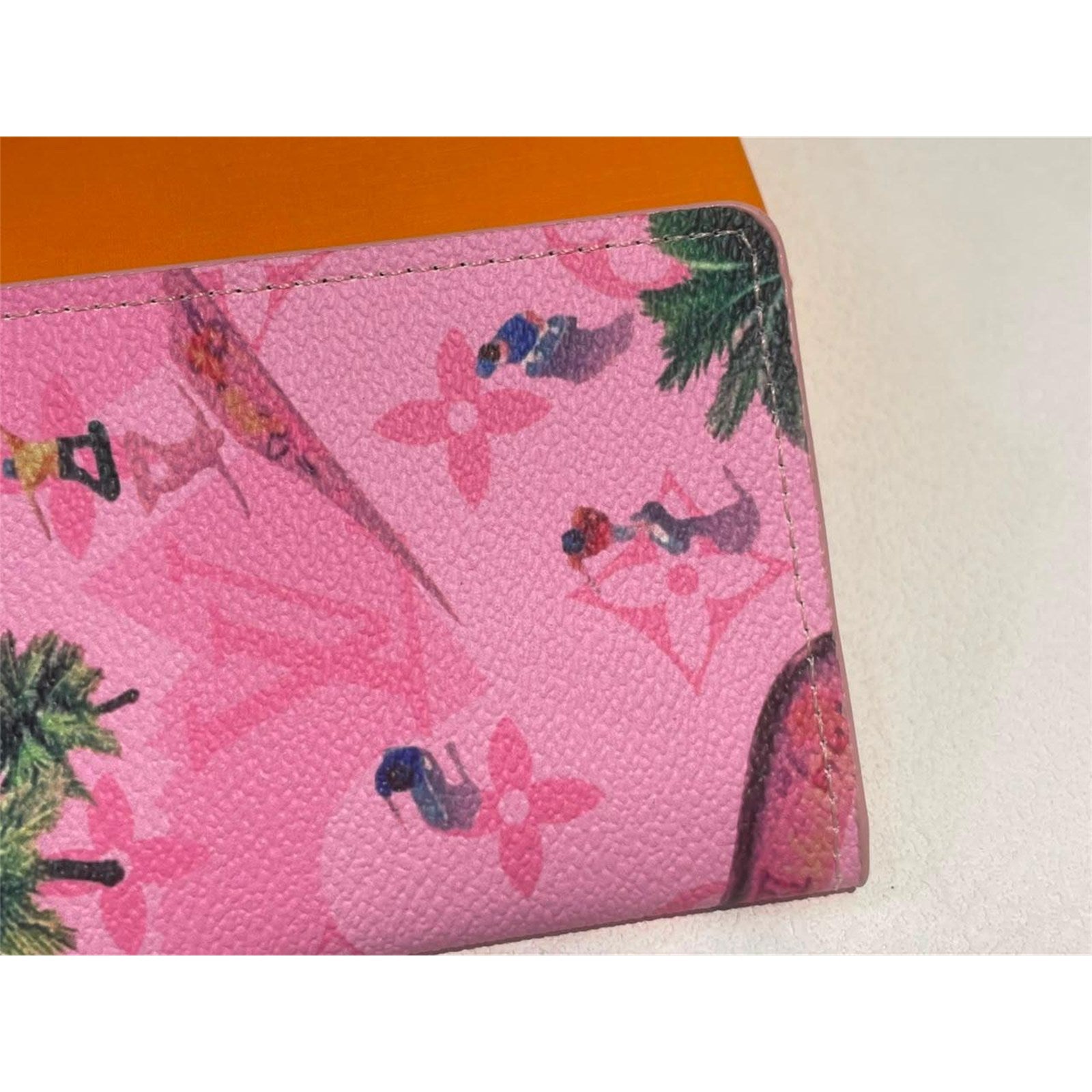 Louis Vuitton Pink Leather Monogram Sunset Pocket Organizer - photo 1