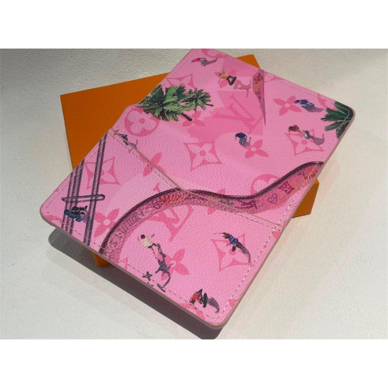 Louis Vuitton Pink Leather Monogram Sunset Pocket Organizer - photo 3