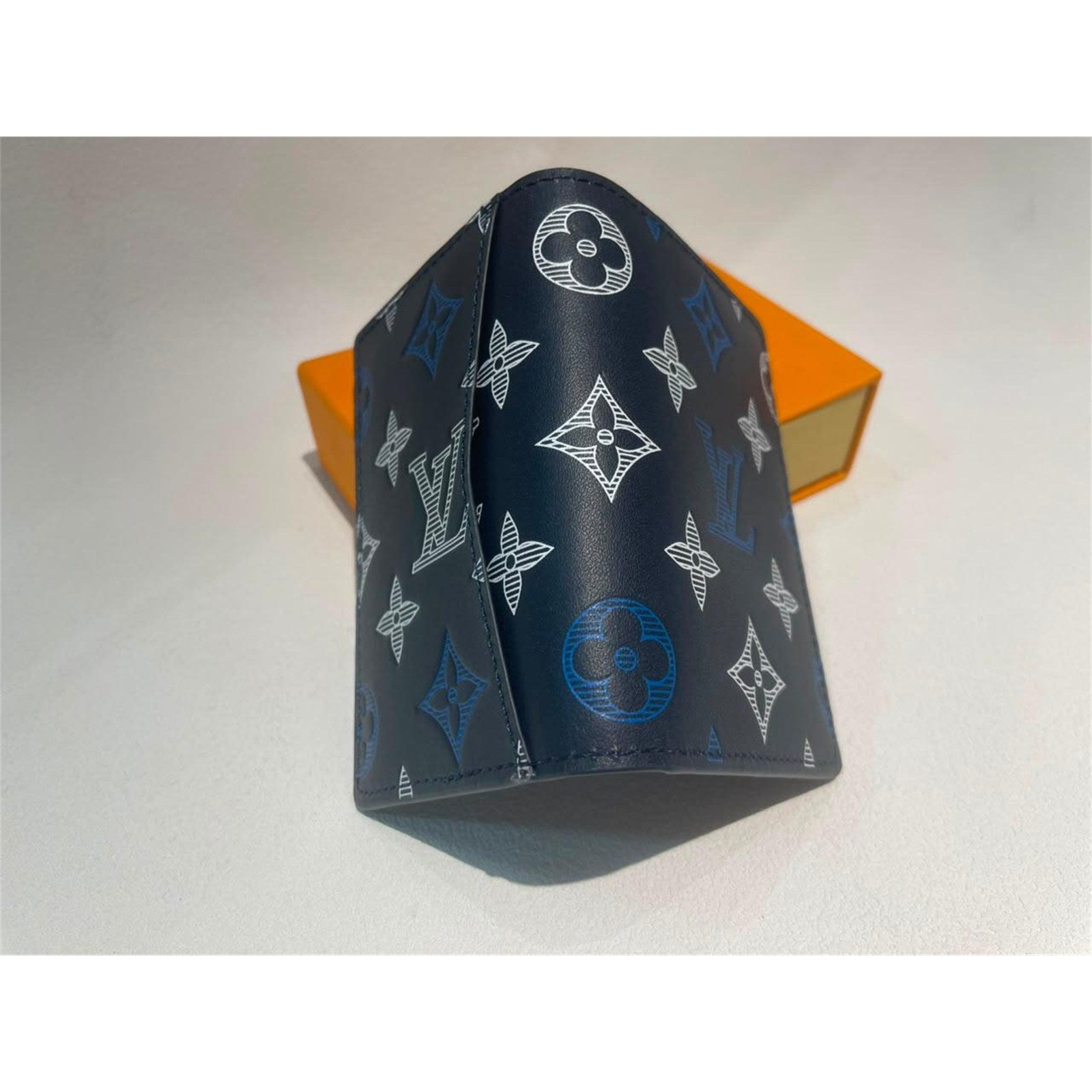 Louis Vuitton LV Monogram Credit Card Wallet Navy Blue - photo 4