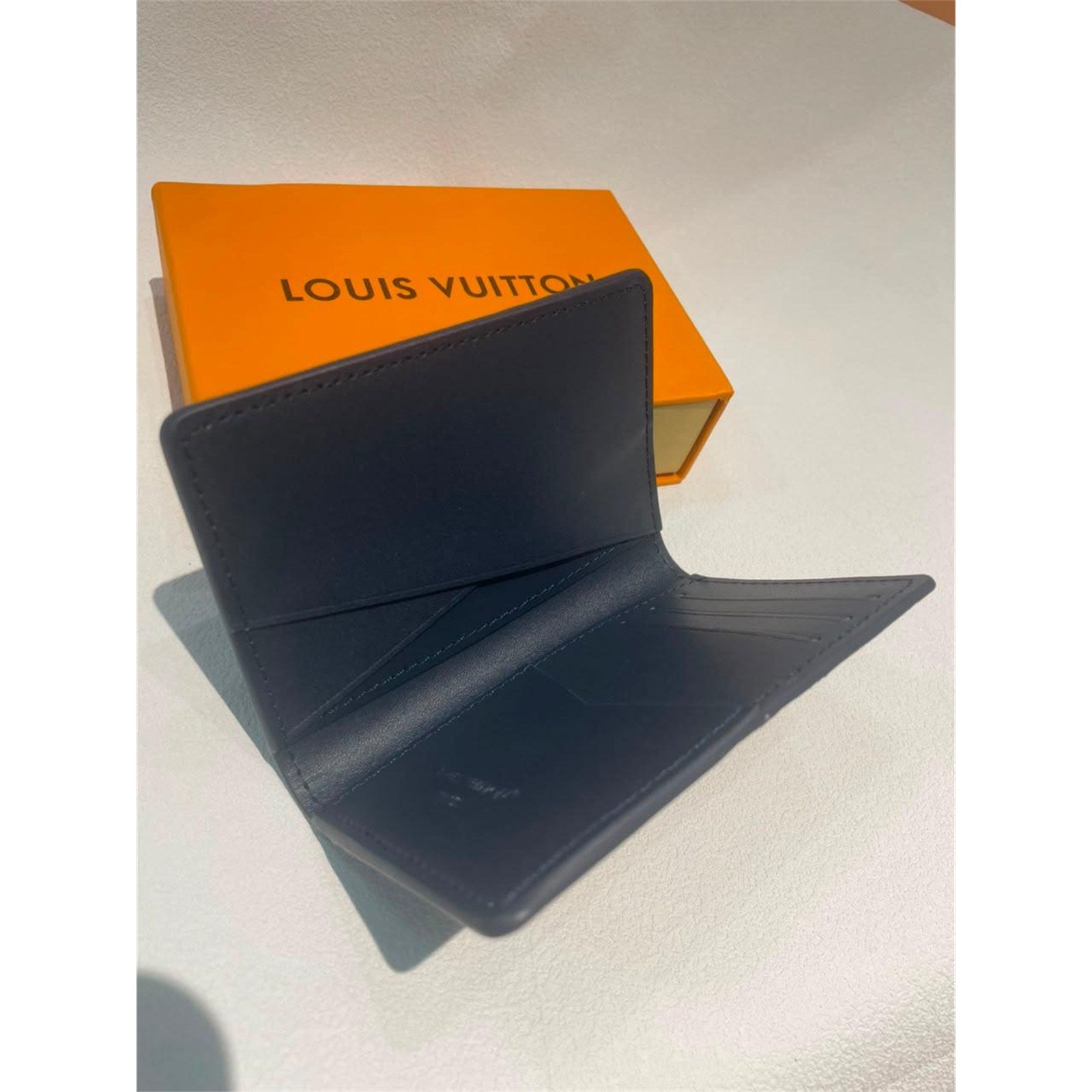Louis Vuitton Black/Blue Monogram Leather Men's Credit Card Holder / Wallet - photo 3