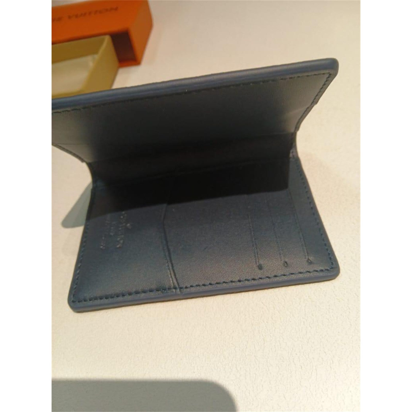 Louis Vuitton Black/Blue Monogram Leather Men's Credit Card Holder / Wallet - photo 4