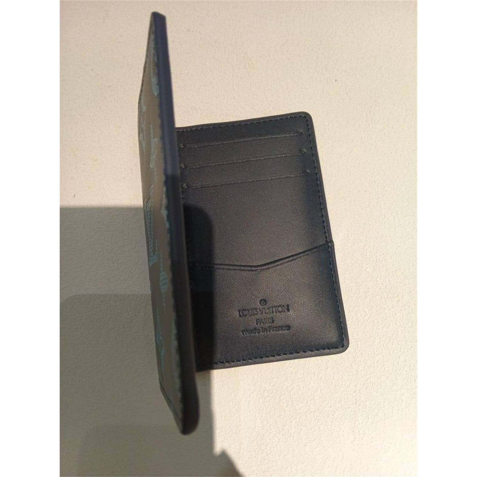 Louis Vuitton Black/Blue Monogram Leather Men's Credit Card Holder / Wallet - photo 6