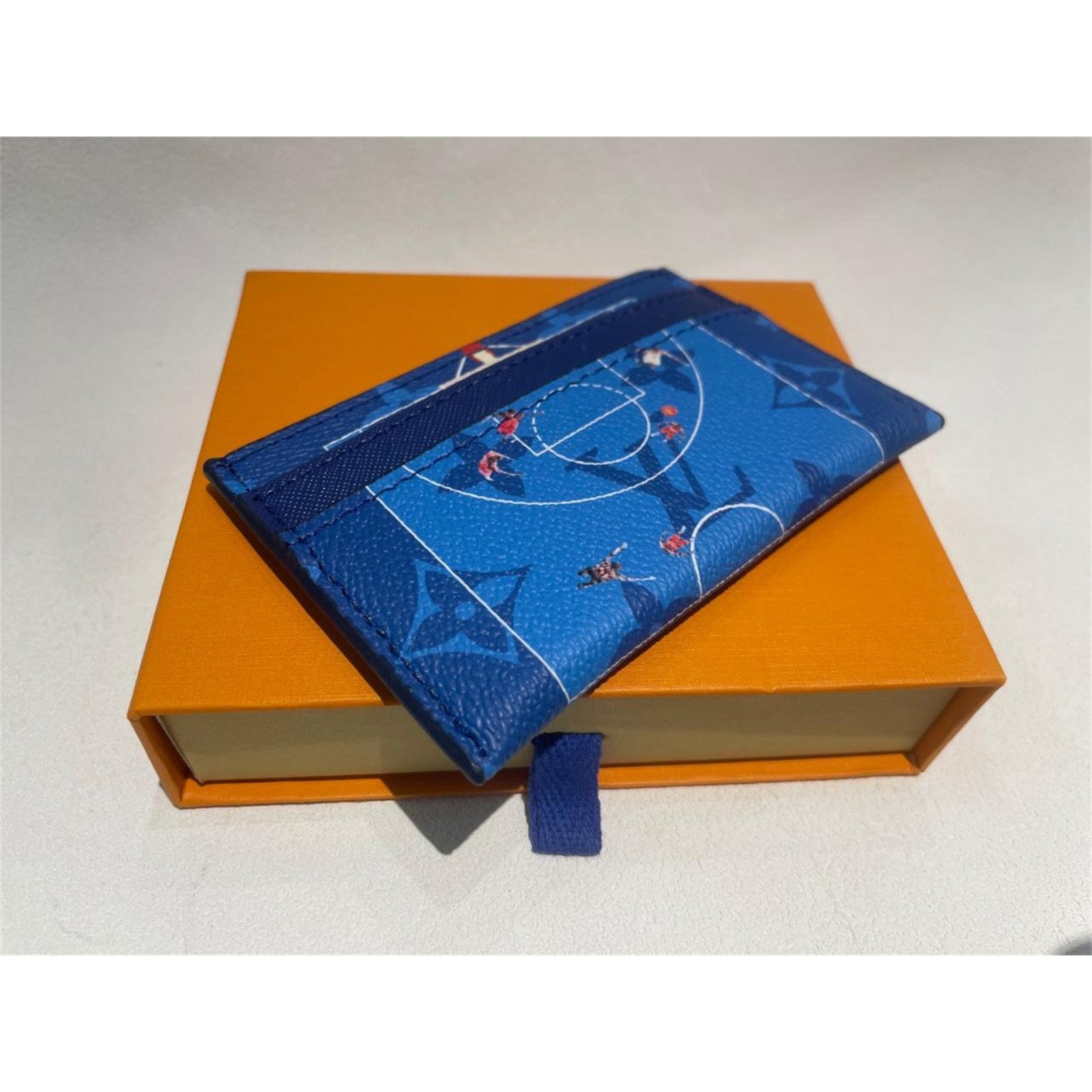 Louis Vuitton Basketball Double Card Holder Blue Monogram - photo 3