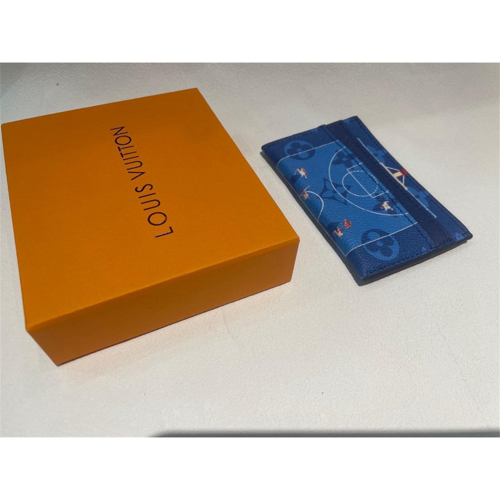 Louis Vuitton Basketball Double Card Holder Blue Monogram - photo 4