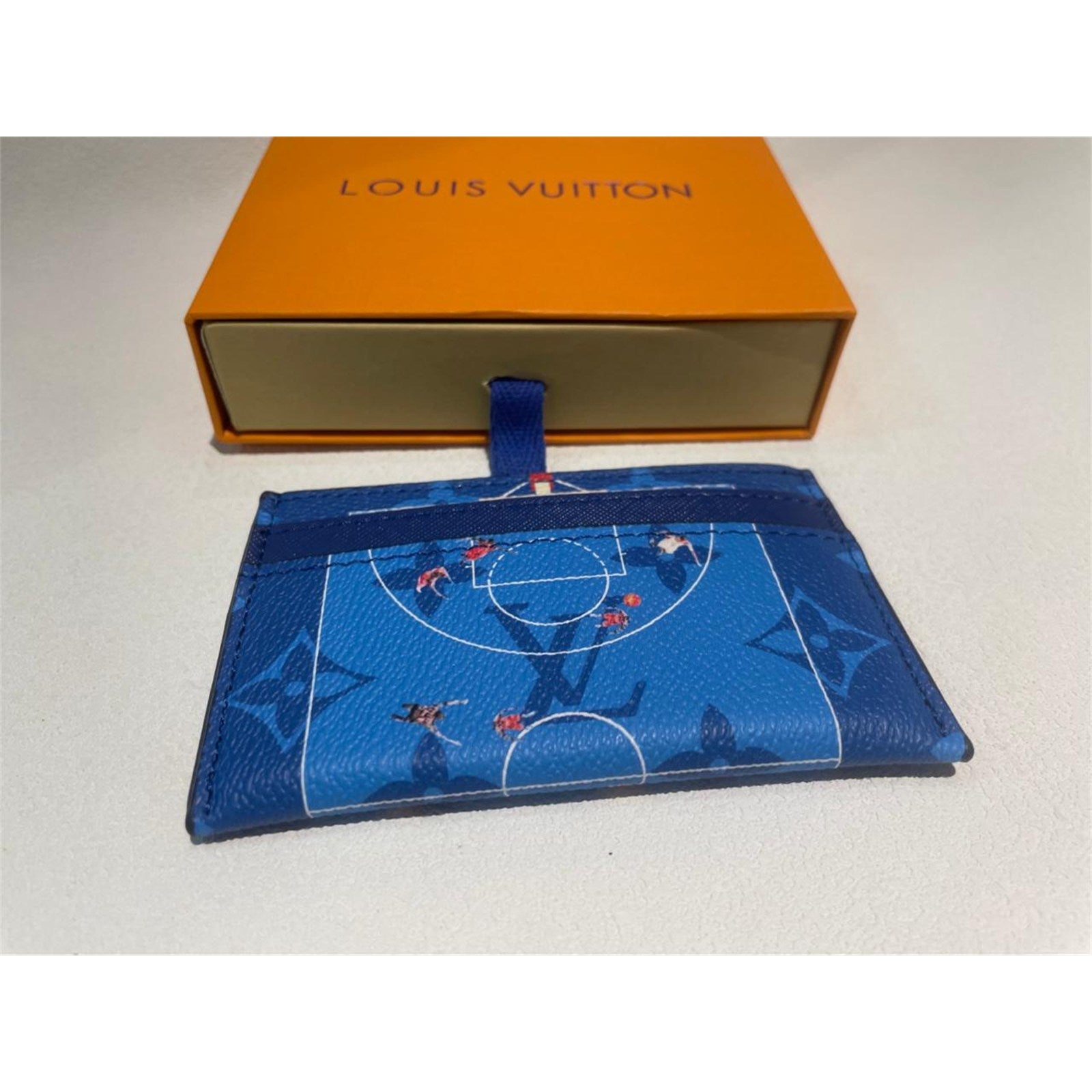 Louis Vuitton Basketball Double Card Holder Blue Monogram - photo 5
