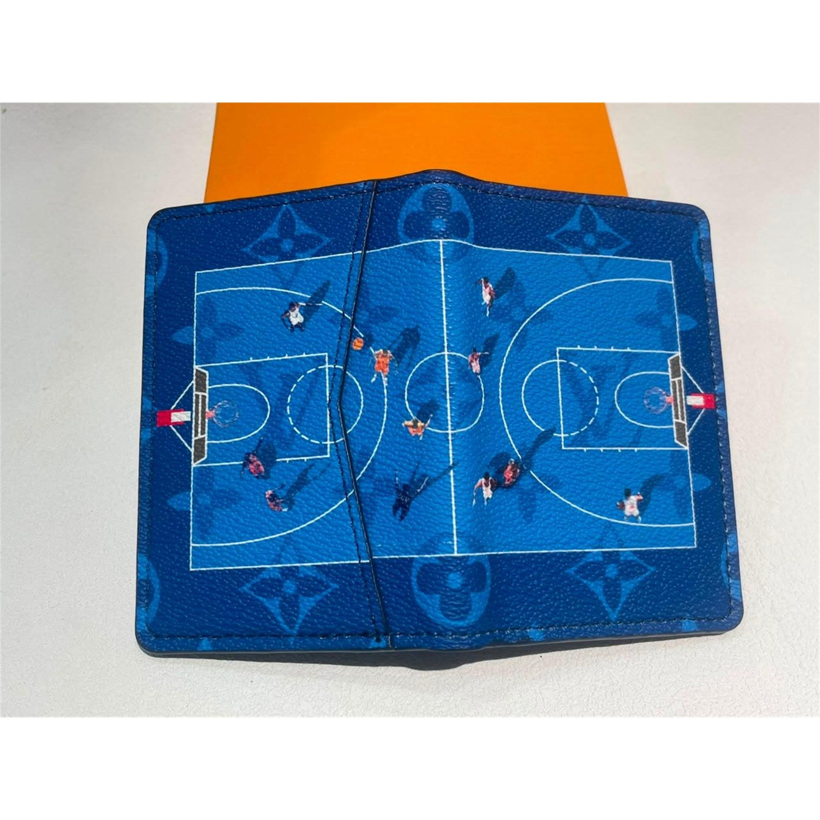 Louis Vuitton Basketball Monogram Pocket Organizer Wallet Blue - photo 1