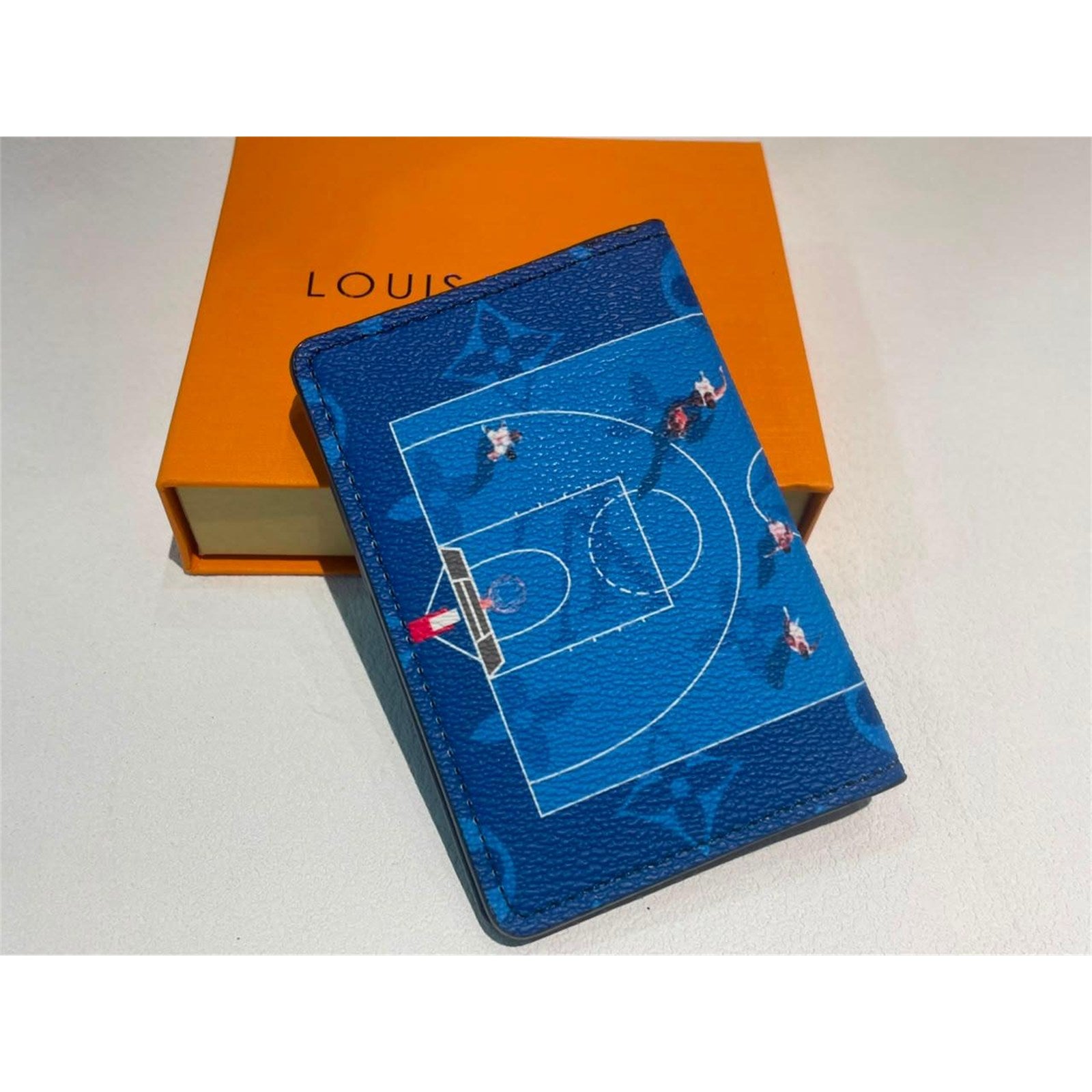 Louis Vuitton Basketball Monogram Pocket Organizer Wallet Blue - photo 3