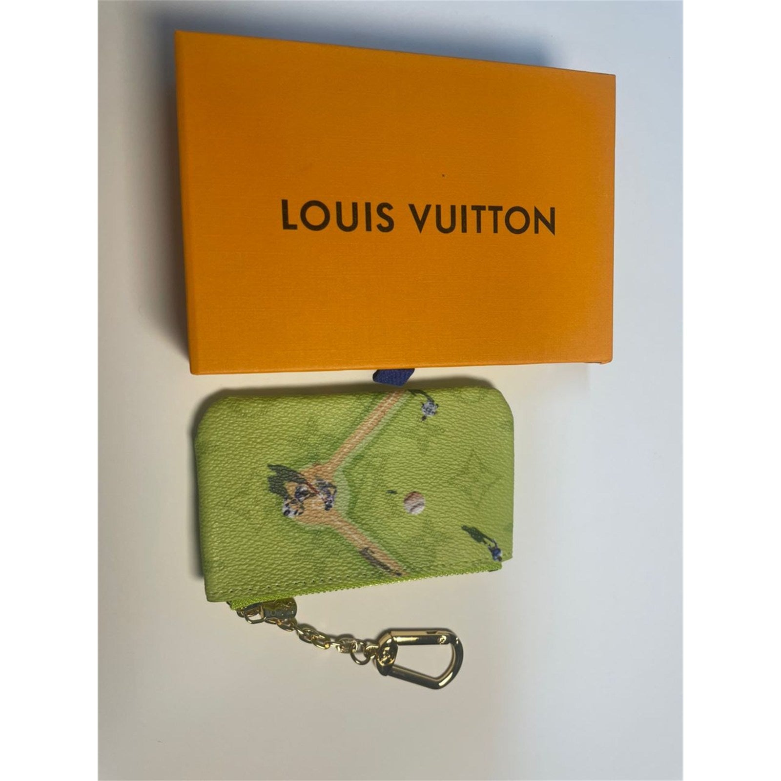 Louis Vuitton Coin Purse Baseball Green Pouch - photo 1