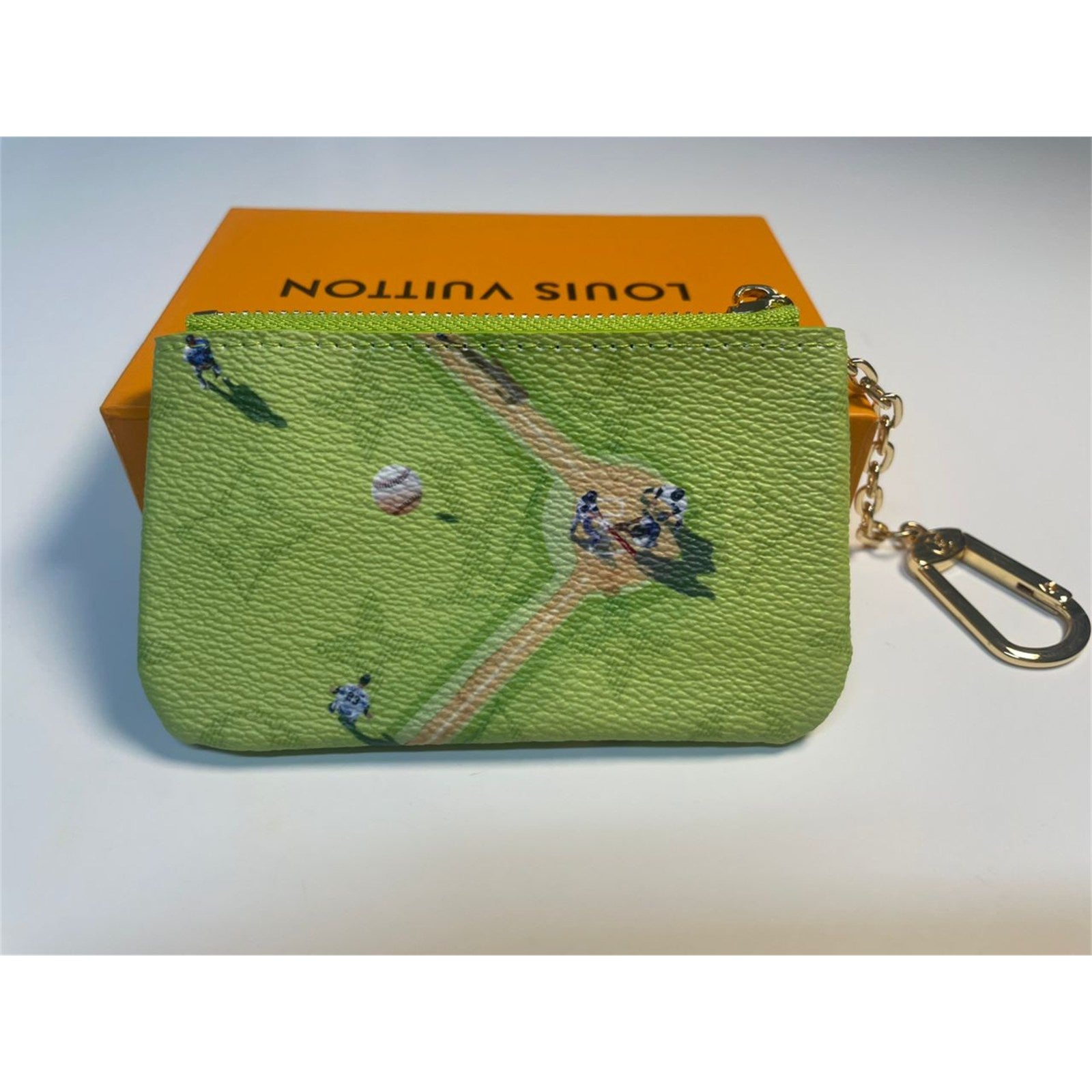 Louis Vuitton Coin Purse Baseball Green Pouch - photo 3