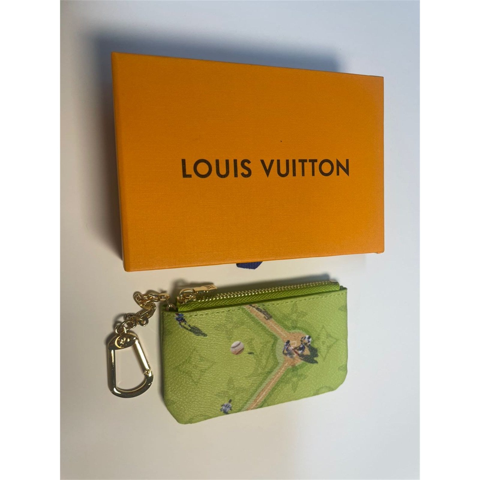 Louis Vuitton Coin Purse Baseball Green Pouch - photo 4