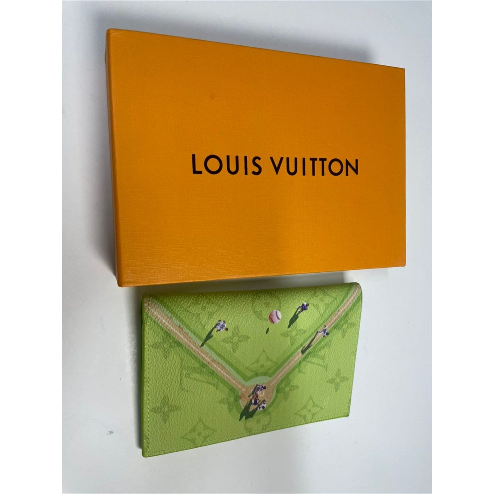 Louis Vuitton Monogram Passport Cover Holder Baseball Green - photo 1