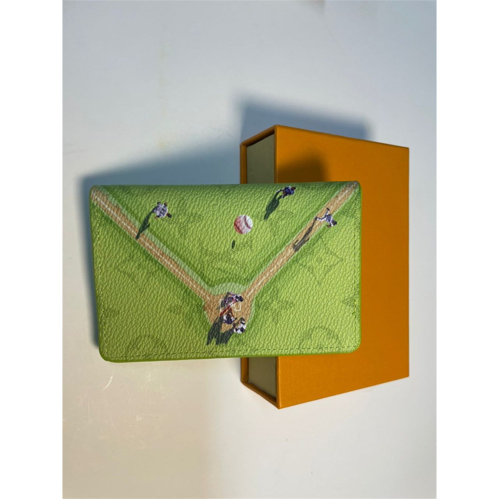 Louis Vuitton Monogram Pocket Organizer Baseball Green with Box - photo 5
