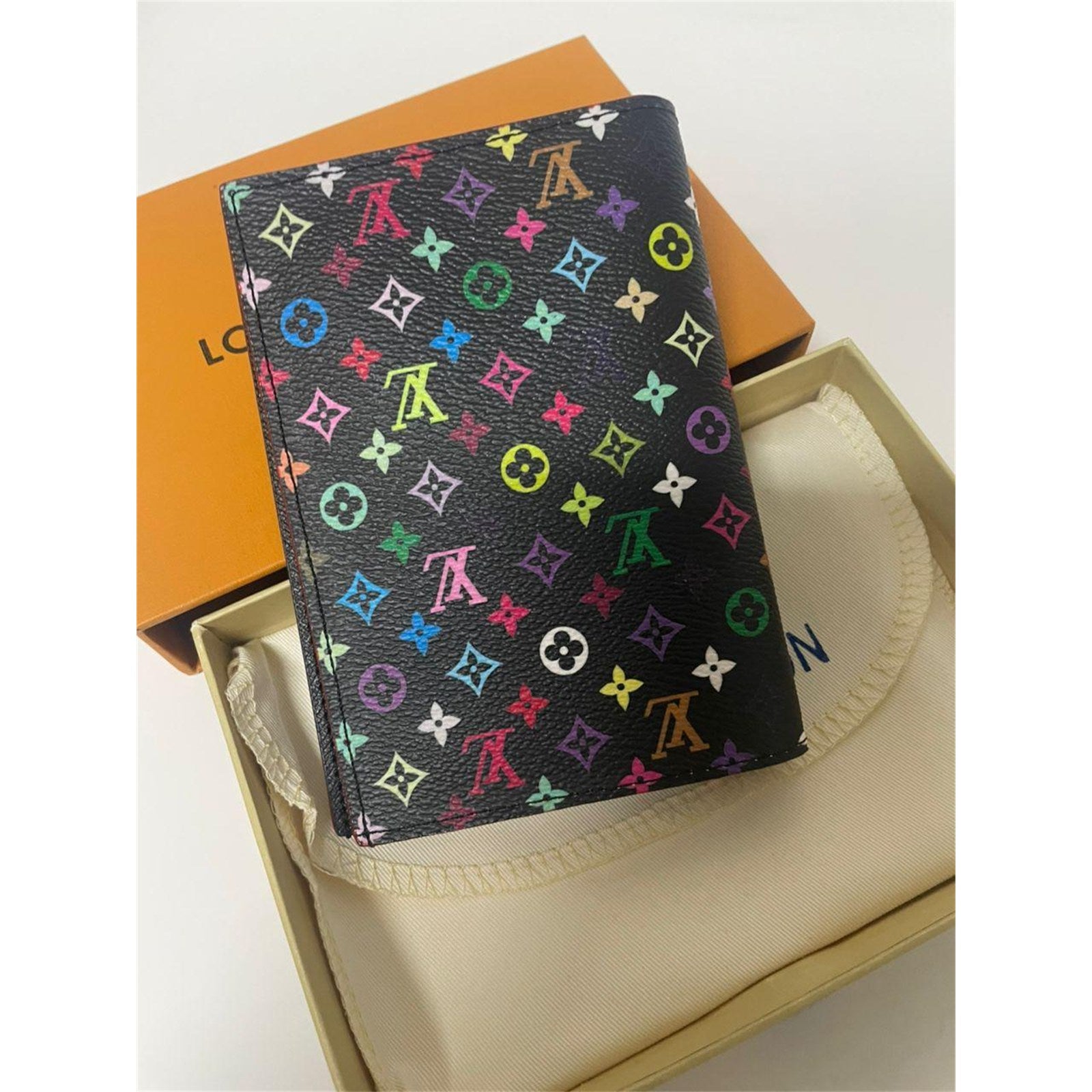 Louis Vuitton x Takashi Murakami Multicolor Passport Cover with Box - photo 5